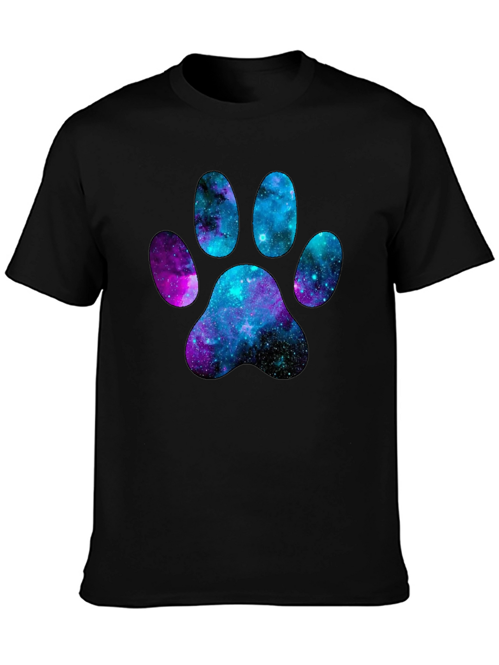 Galaxy Paw Print T-Shirt - Unique Design