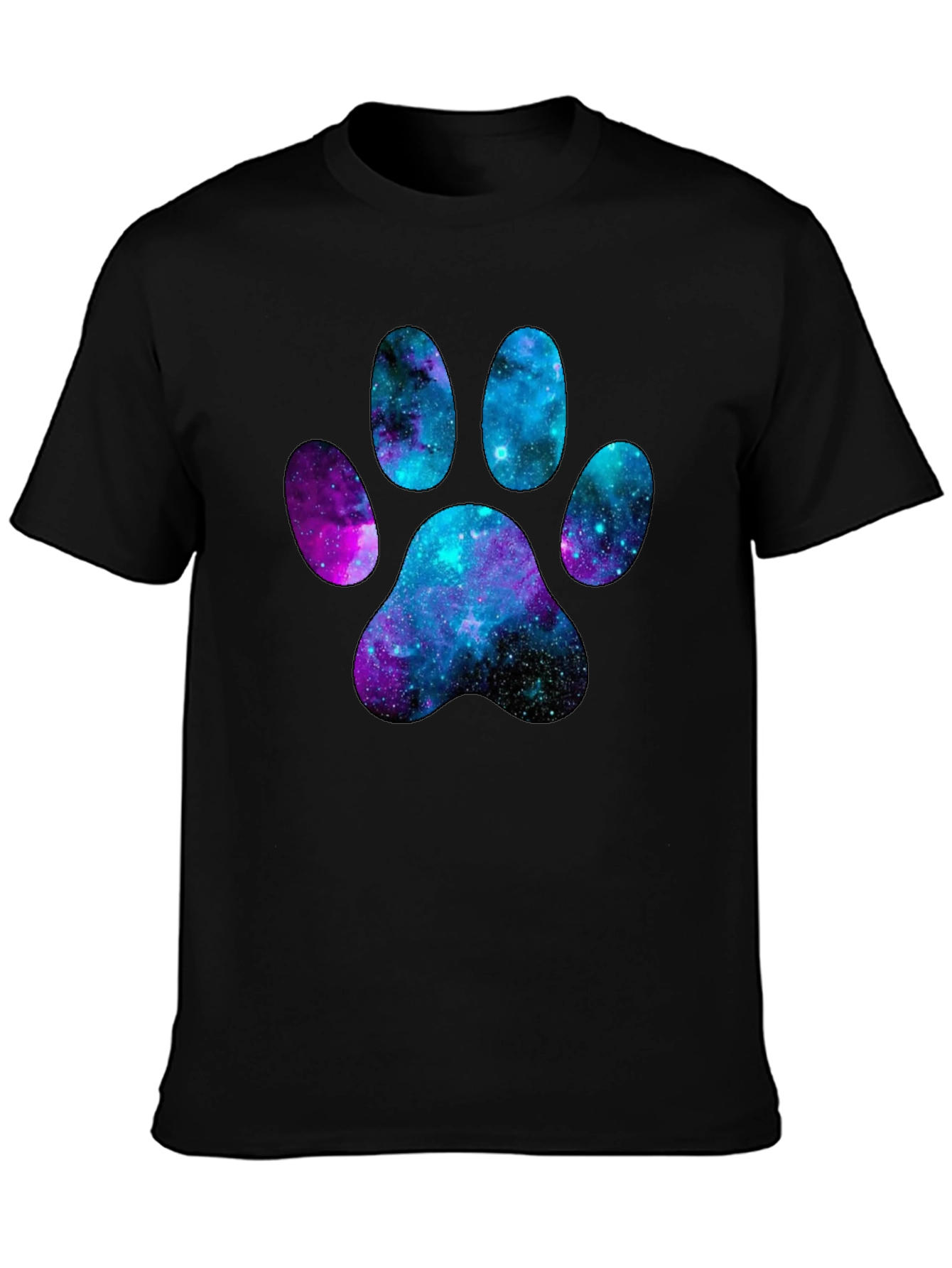 Galaxy Paw Print T-Shirt - Unique Design