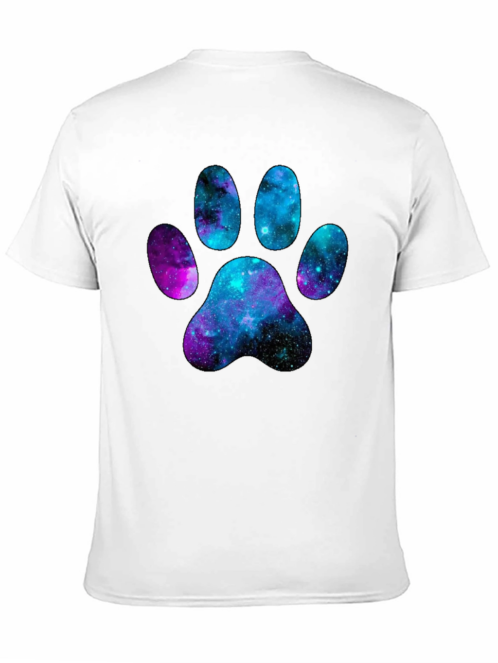 Galaxy Paw Print T-Shirt - Unique Design