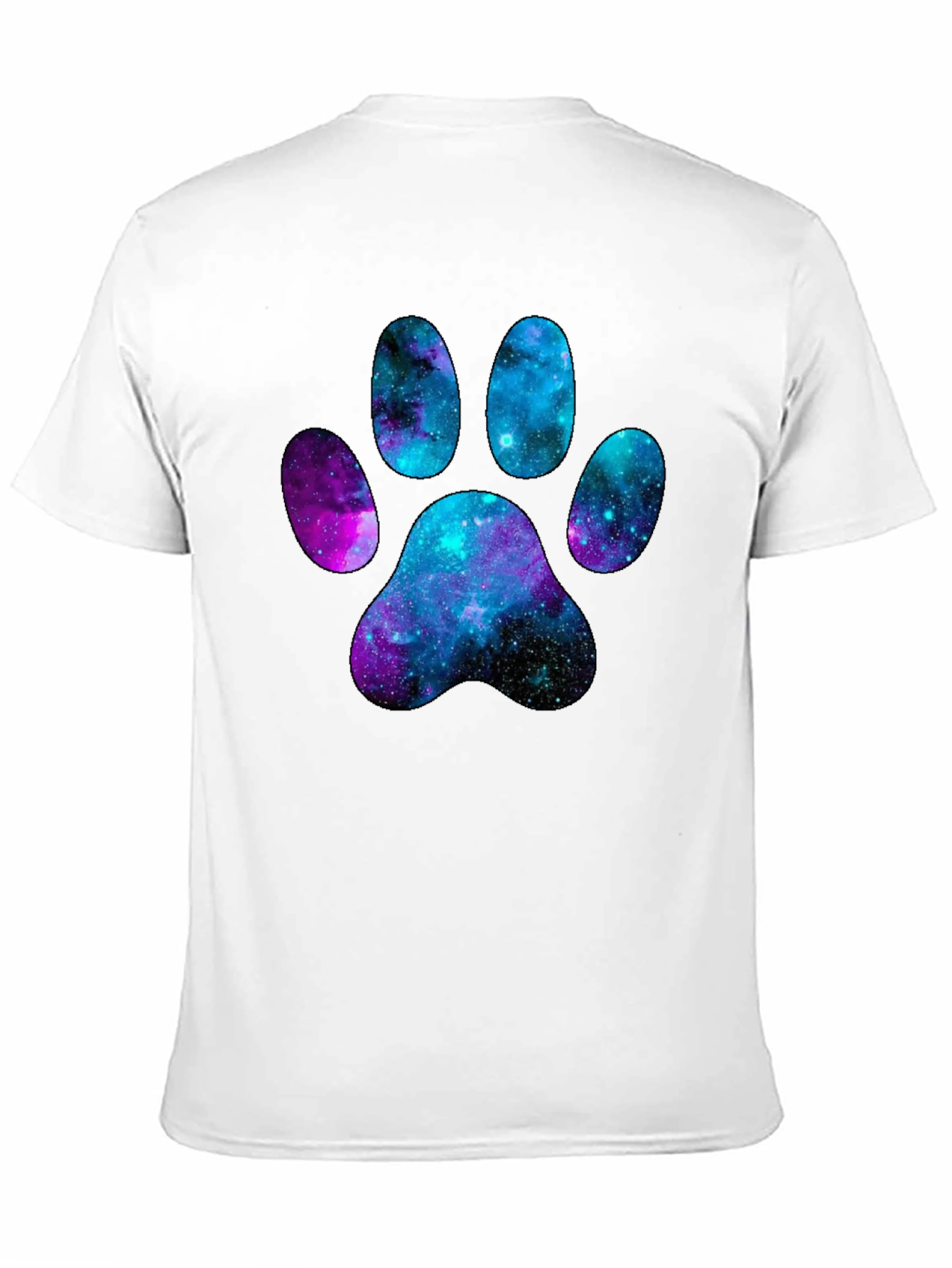 Galaxy Paw Print T-Shirt - Unique Design