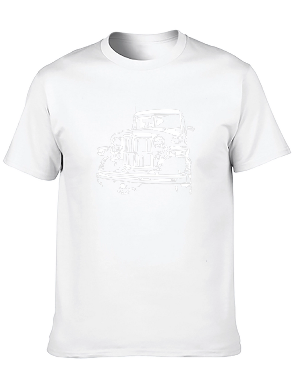Classic Car Graphic Tee - Black Cotton T-Shirt