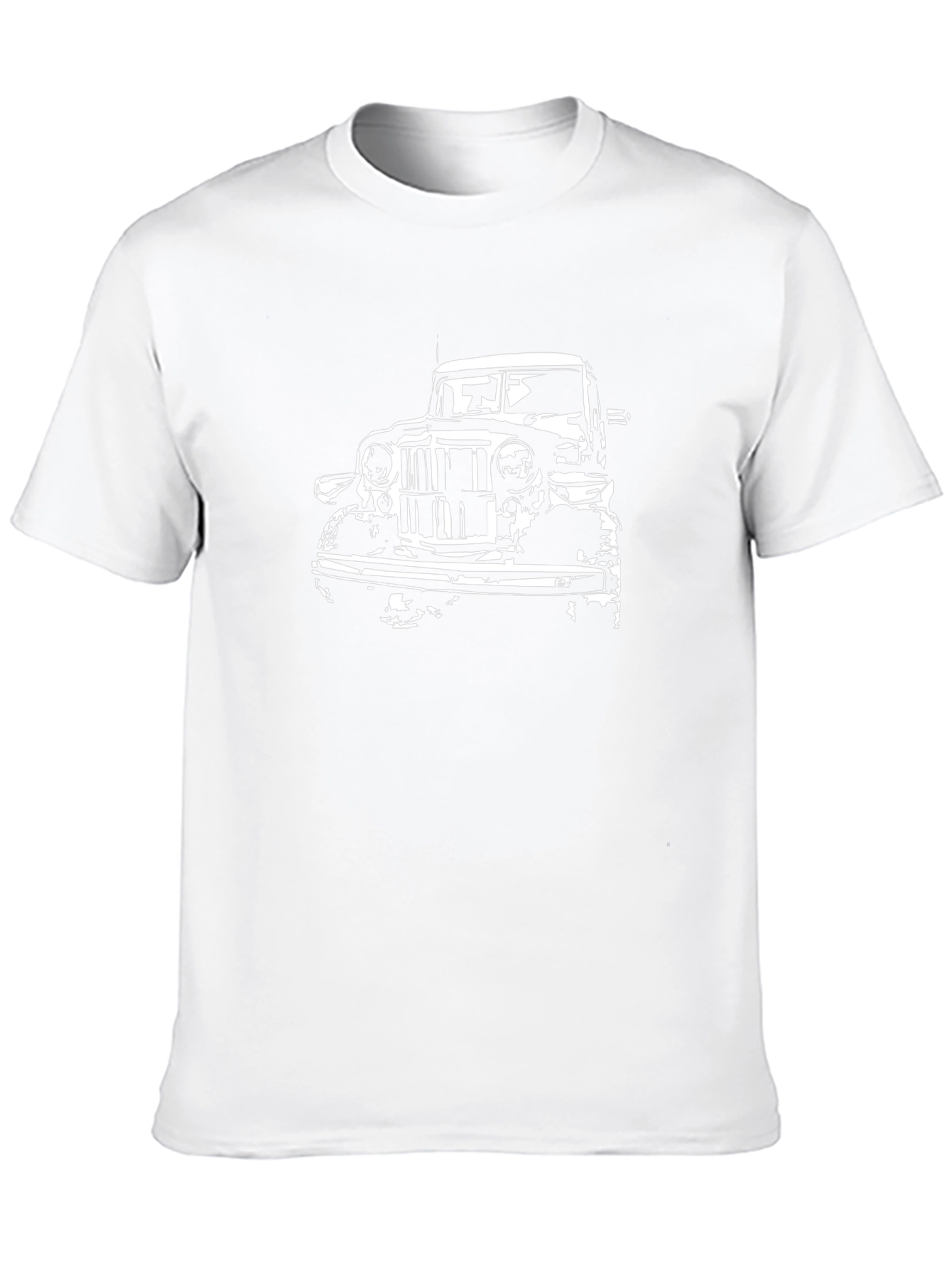 Classic Car Graphic Tee - Black Cotton T-Shirt