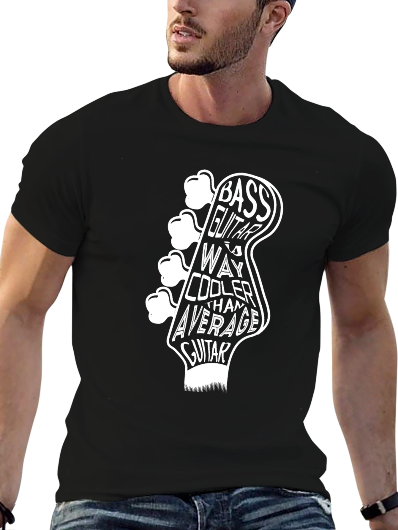 Bass Guitar Graphic Tee: Cooler Than Average Musician T-Shirt