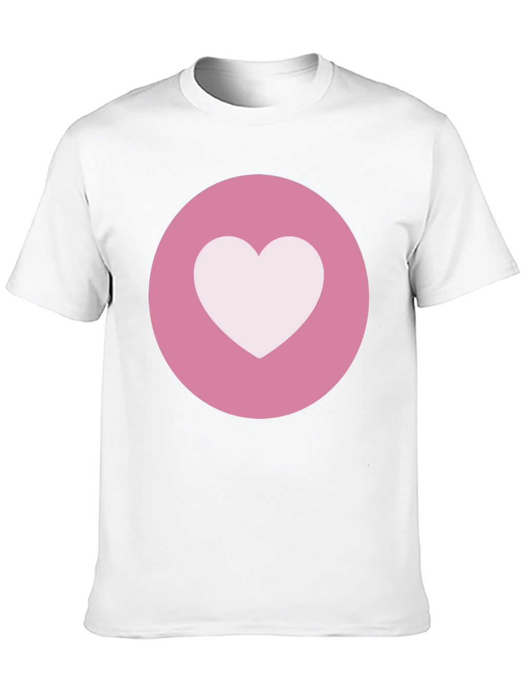 Heart Circle Graphic Tee - Black Casual Comfort