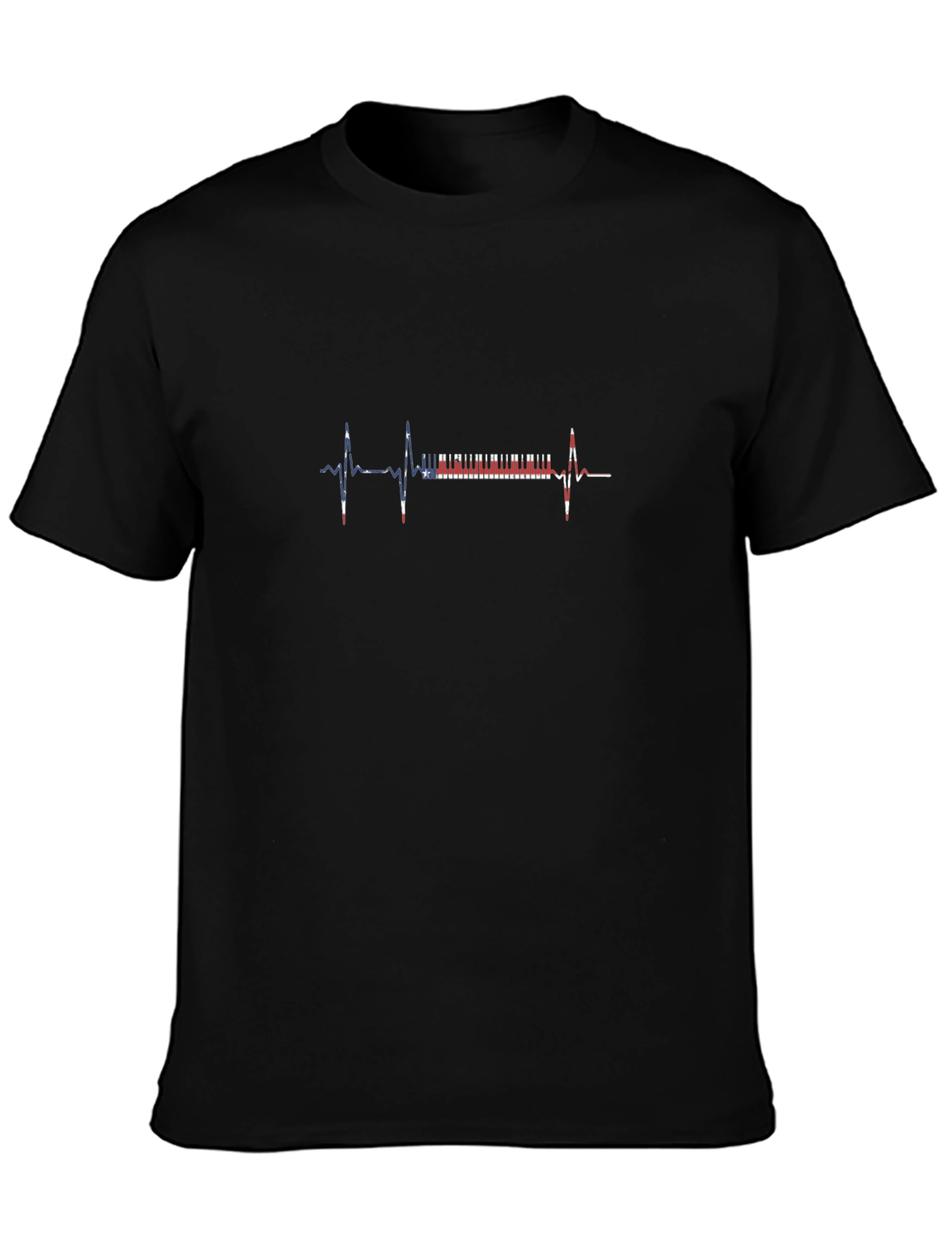 Piano Heartbeat Graphic Tee - Music Lovers T-Shirt