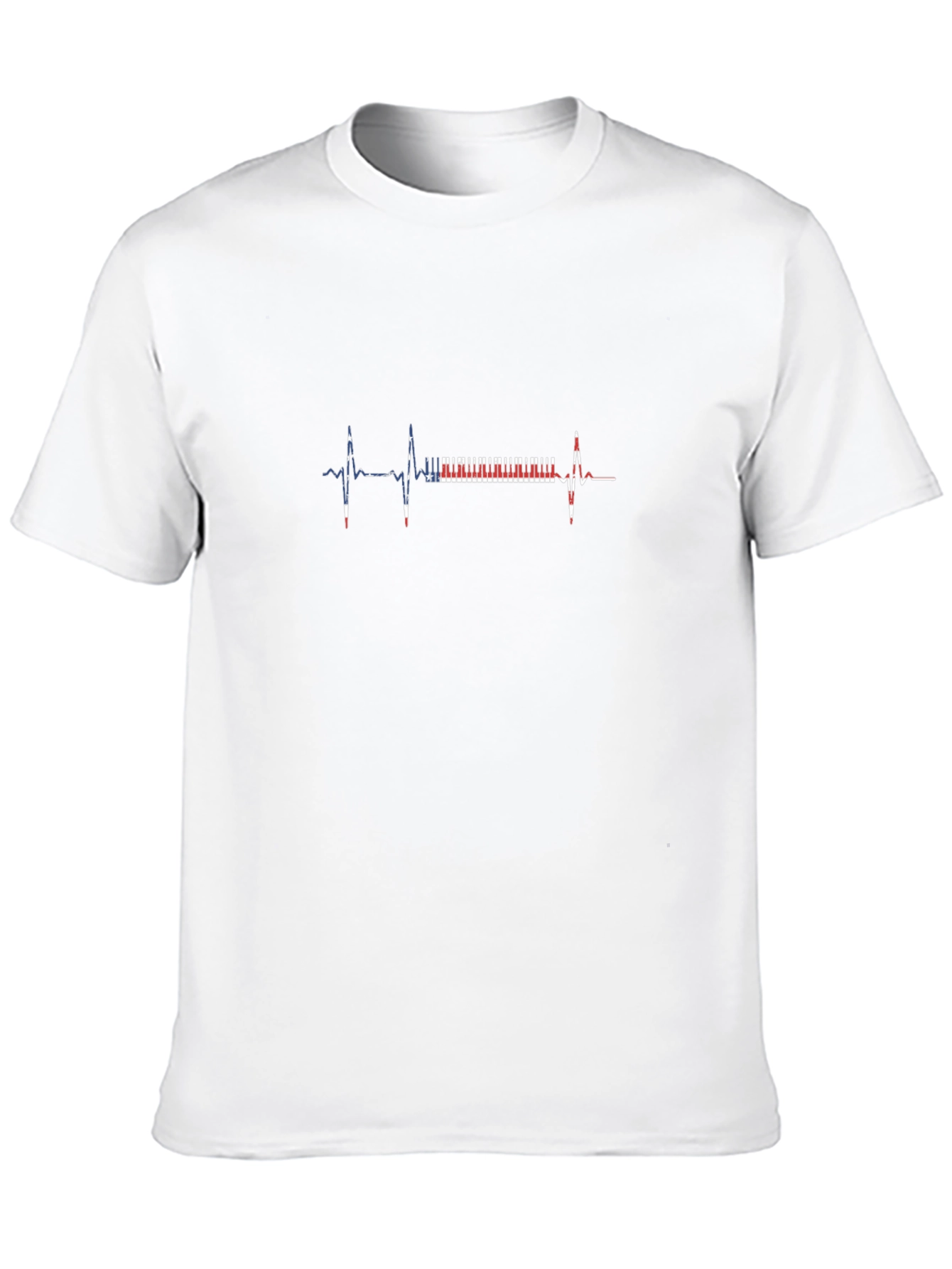 Piano Heartbeat Graphic Tee - Music Lovers T-Shirt