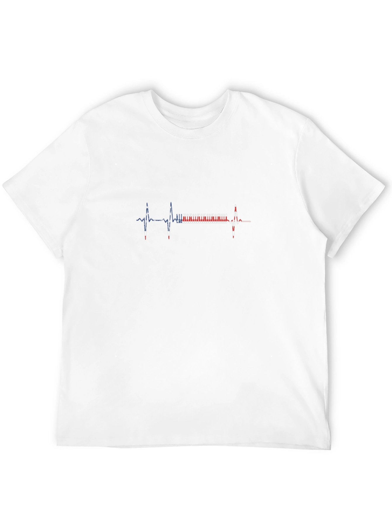 Piano Heartbeat Graphic Tee - Music Lovers T-Shirt