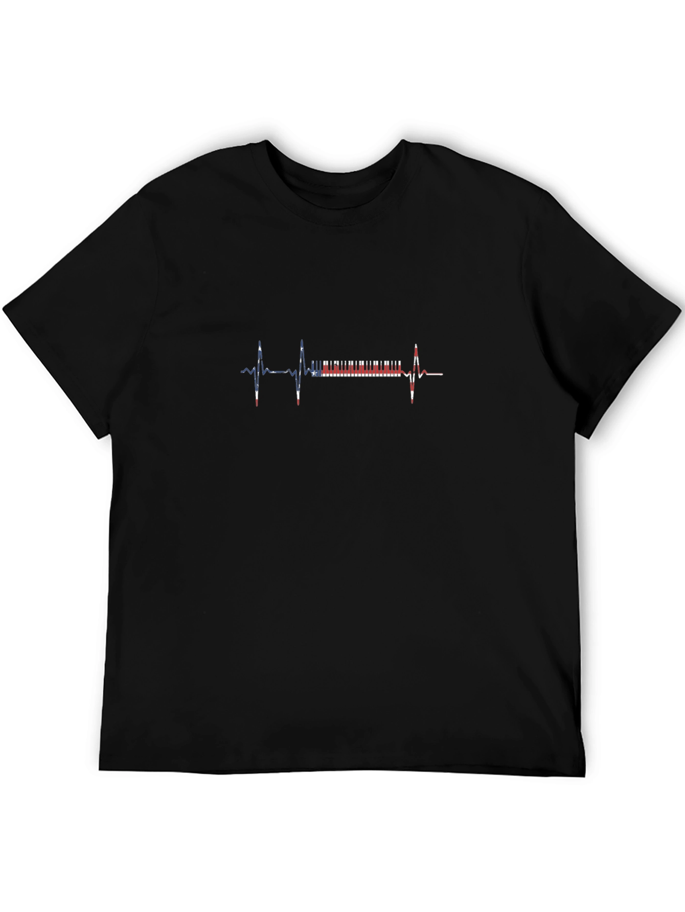 Piano Heartbeat Graphic Tee - Music Lovers T-Shirt