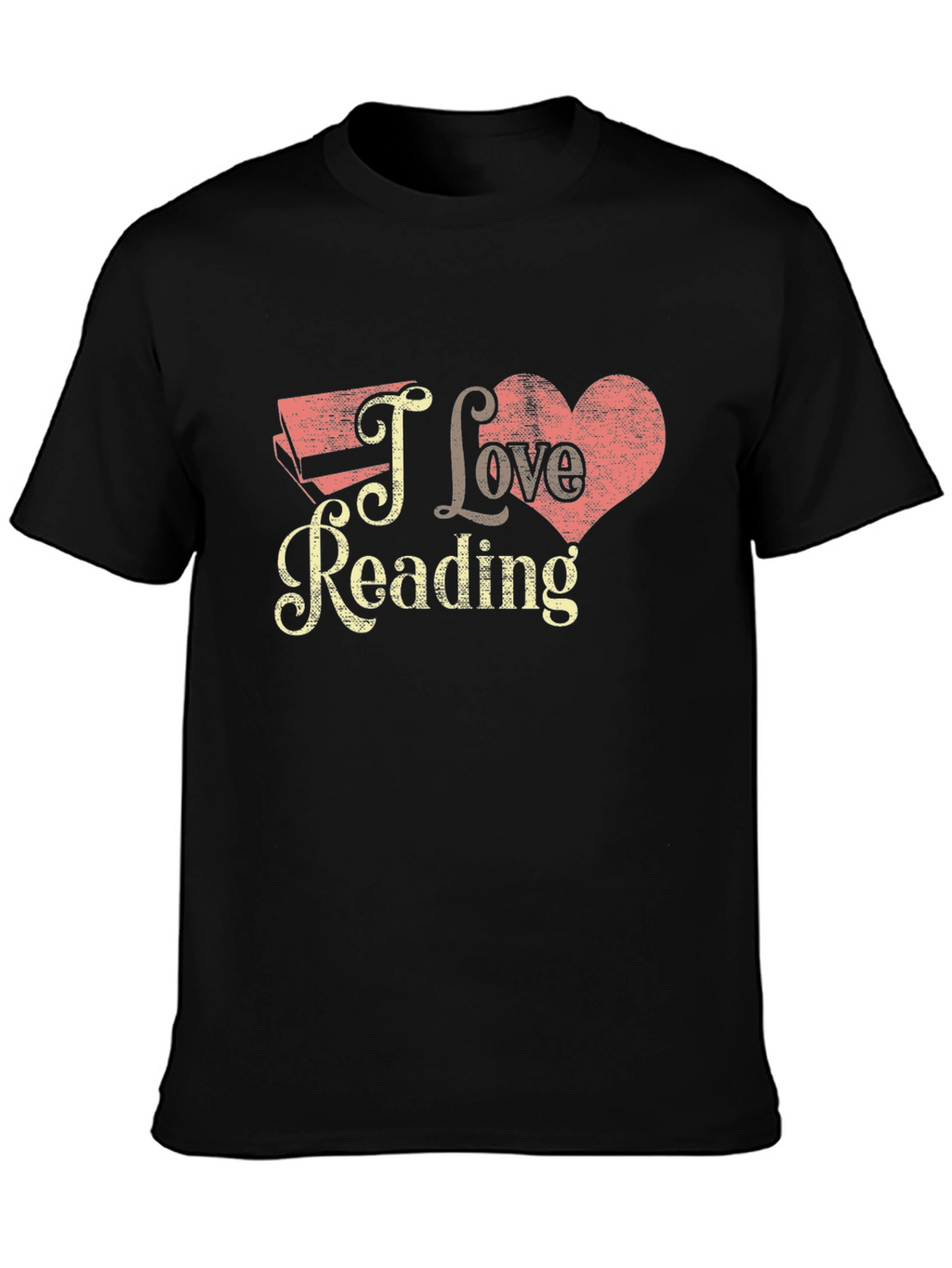 I Love Reading Black T-Shirt - Book Lover Tee