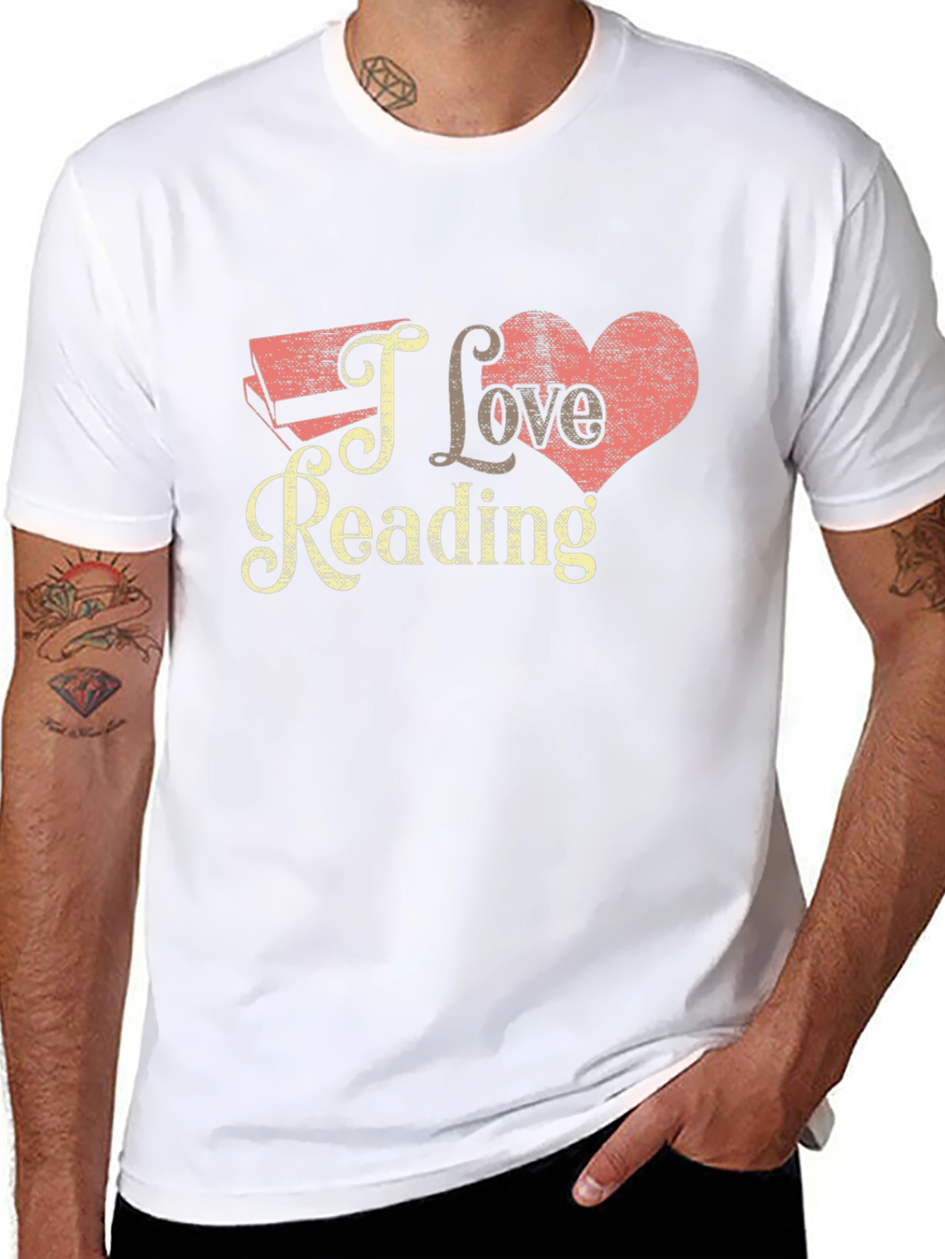 I Love Reading Black T-Shirt - Book Lover Tee