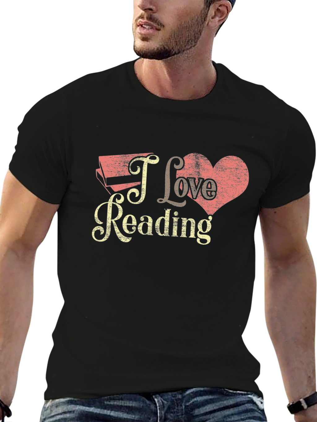 I Love Reading Black T-Shirt - Book Lover Tee
