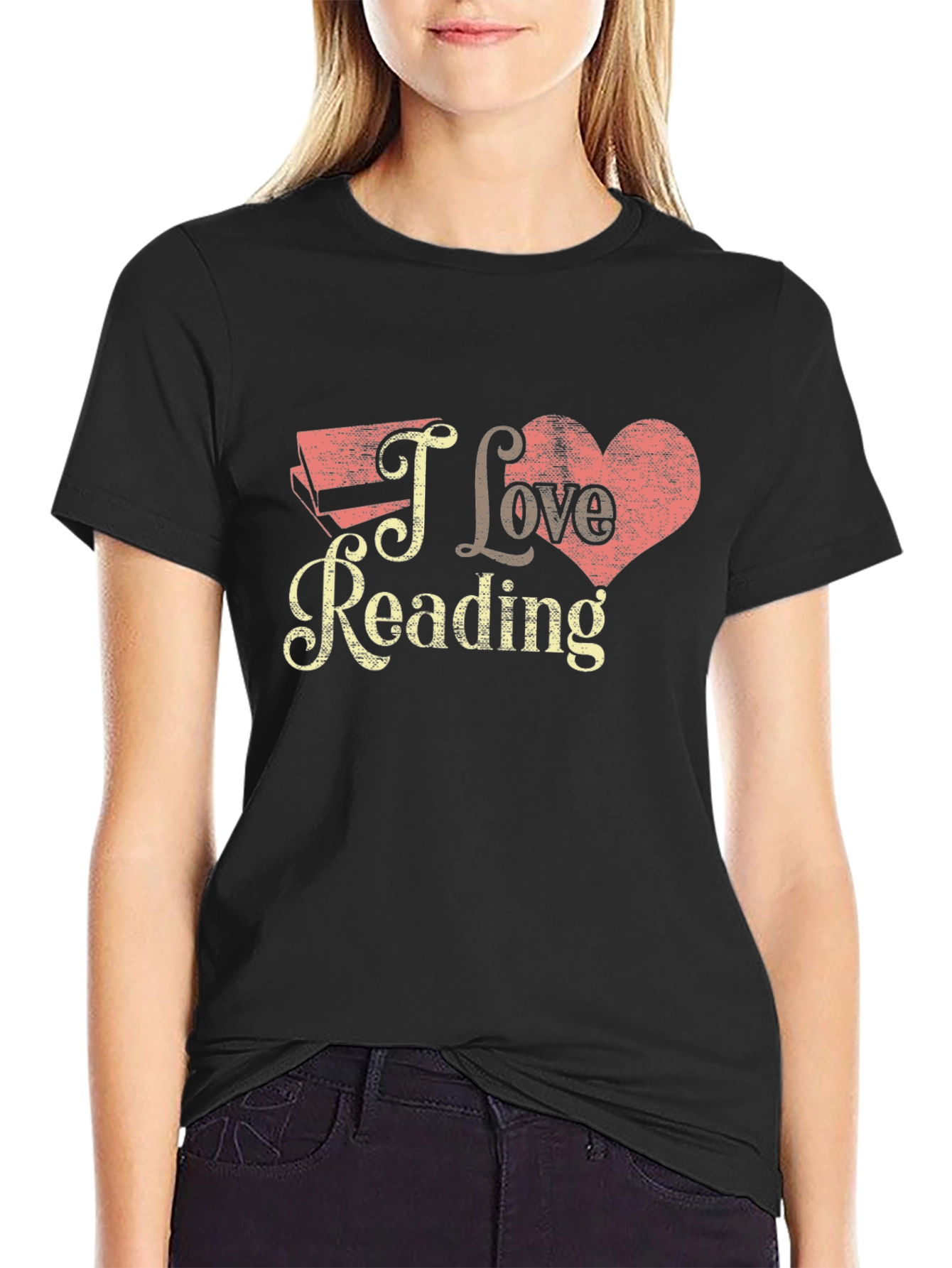I Love Reading Black T-Shirt - Book Lover Tee