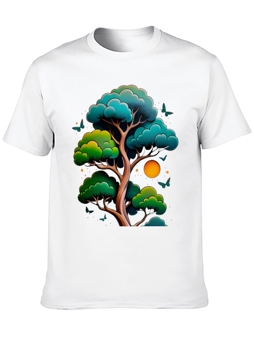 Zen Tree Graphic Tee - Nature Inspired Black T-Shirt