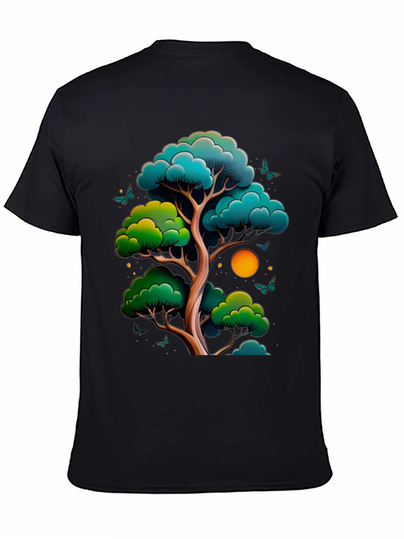Zen Tree Graphic Tee - Nature Inspired Black T-Shirt