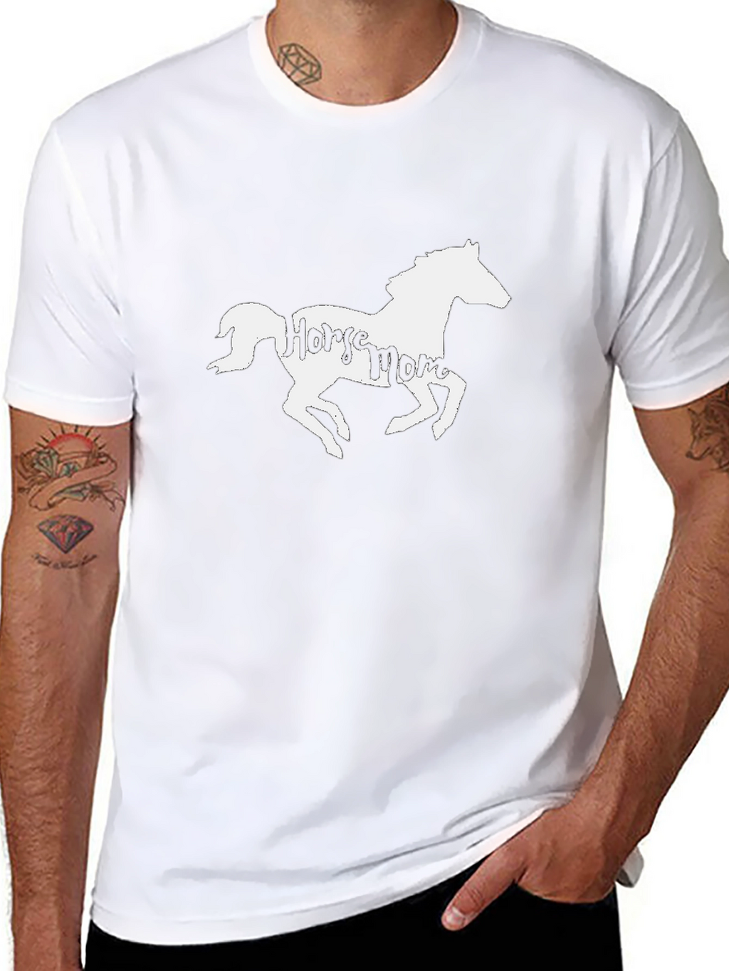 Horse Mom Graphic T-Shirt - Black Cotton Tee