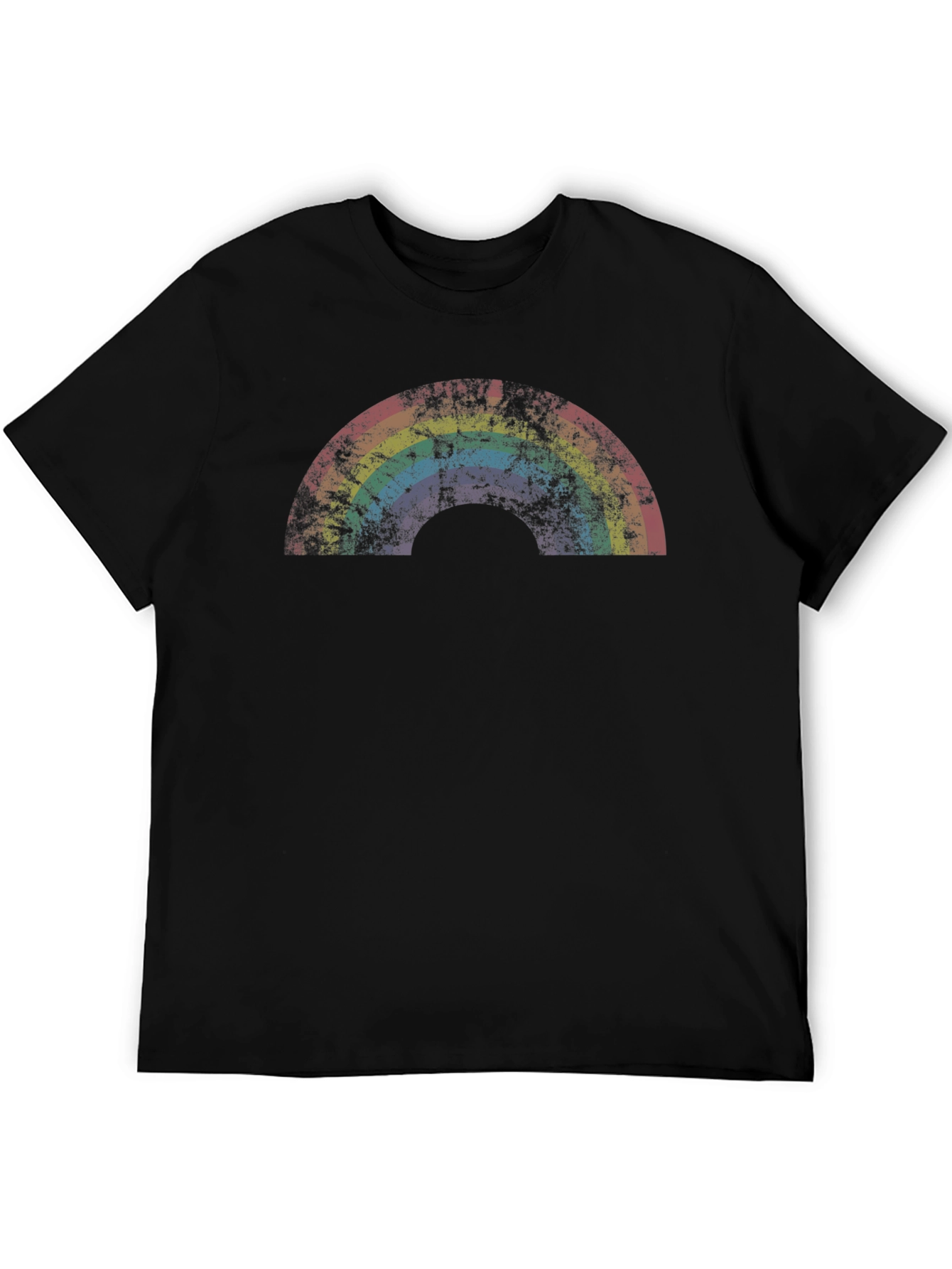Vintage Rainbow Graphic Tee - Soft Cotton Blend
