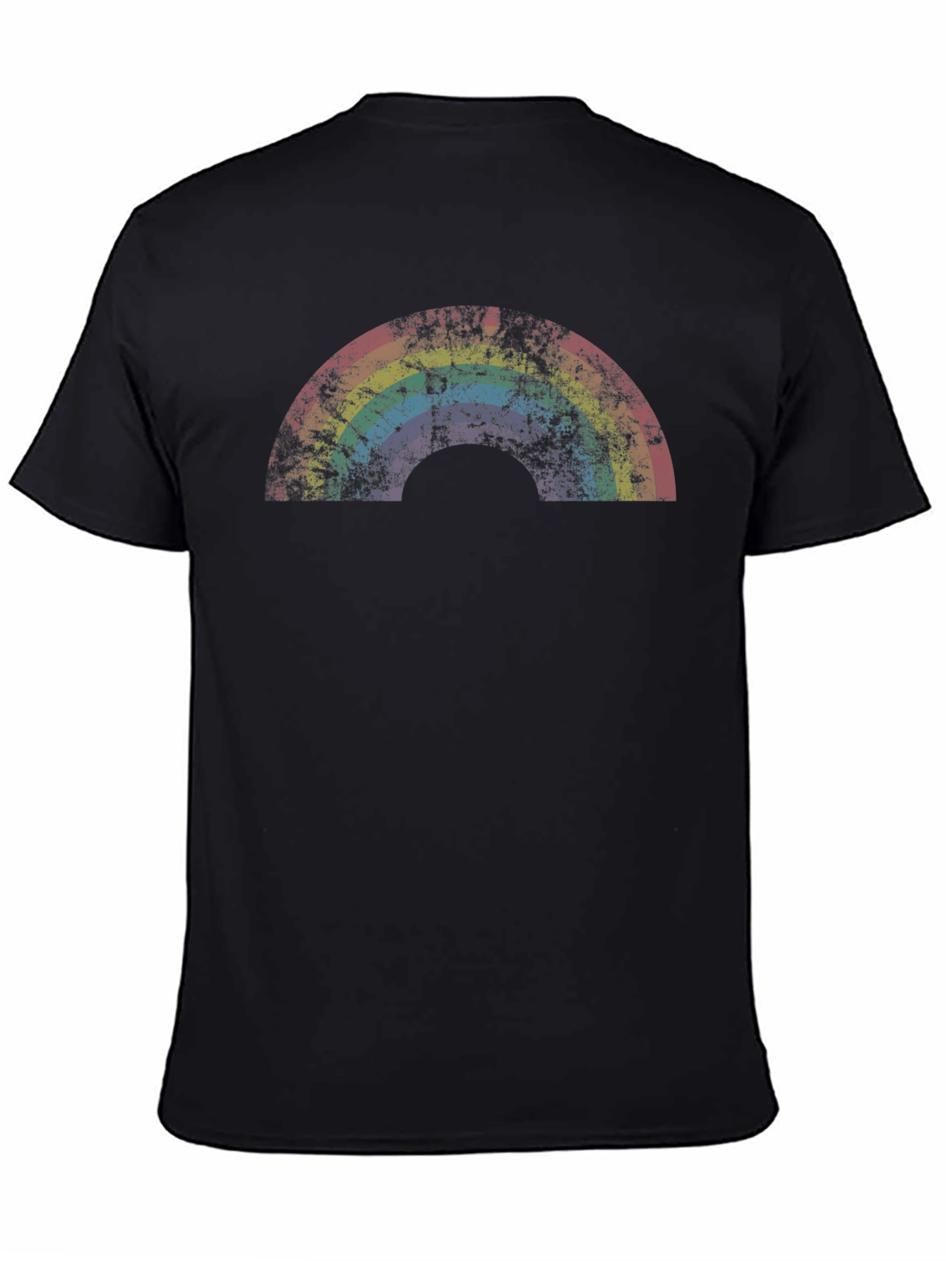 Vintage Rainbow Graphic Tee - Soft Cotton Blend