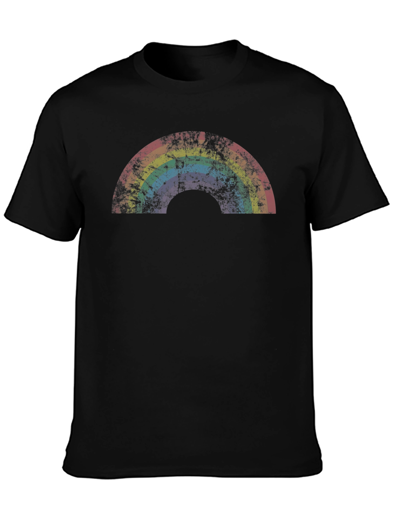 Vintage Rainbow Graphic Tee - Soft Cotton Blend