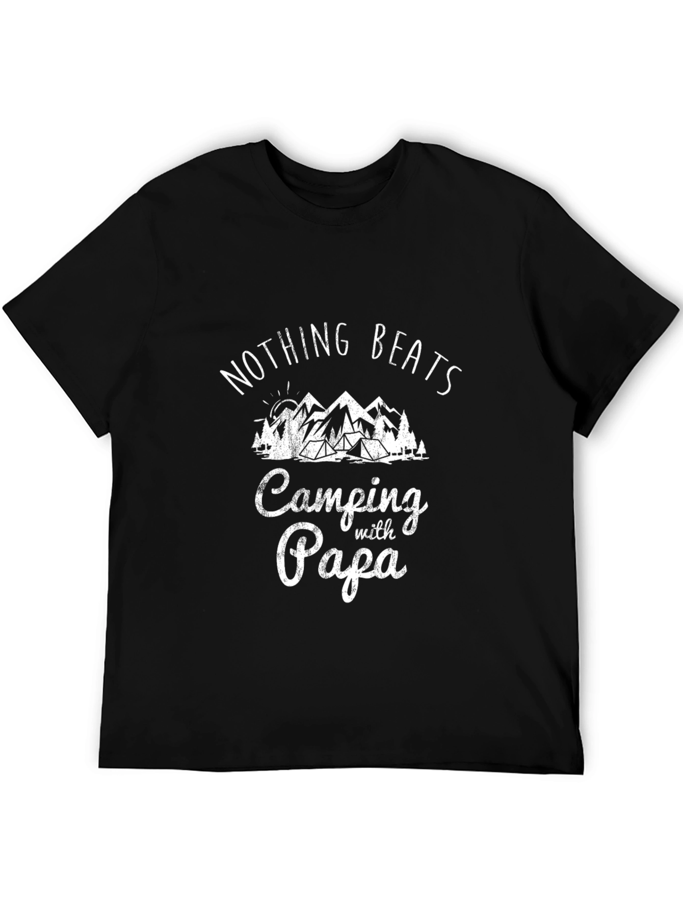Camping with Papa T-Shirt | Nature Lover Tee