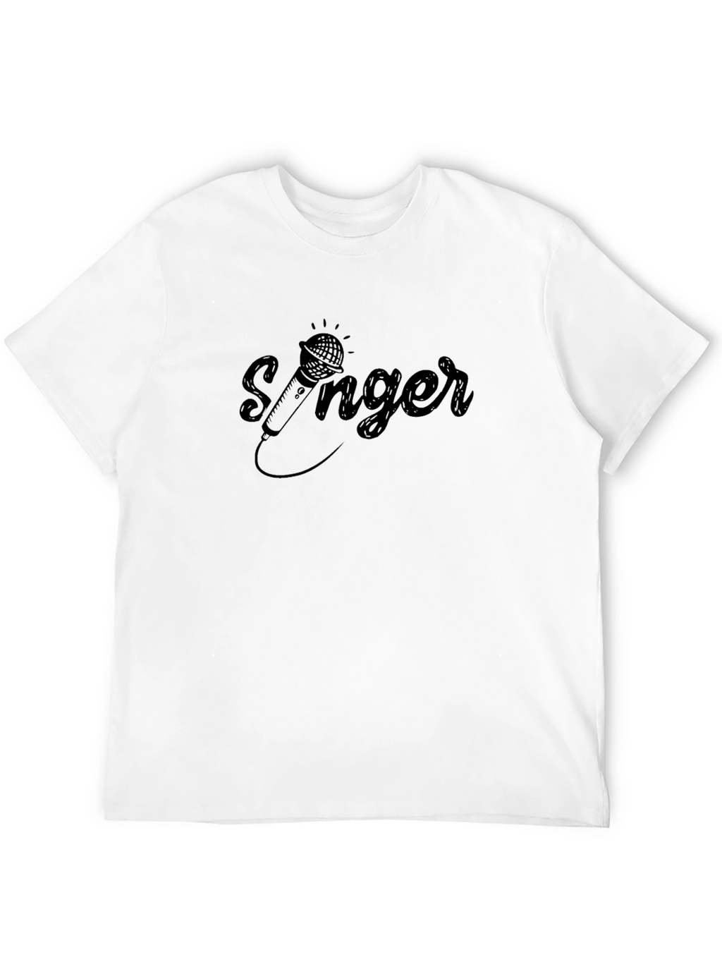 Singer Graphic Tee - Black Cotton Music Shirt