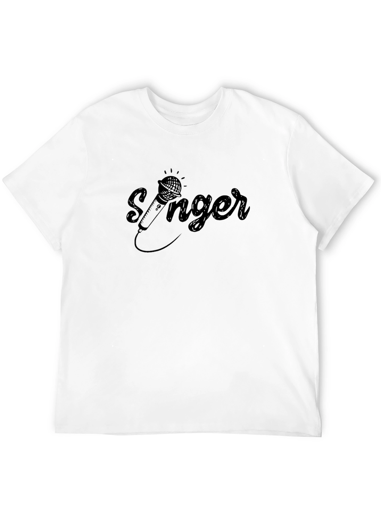 Singer Graphic Tee - Black Cotton Music Shirt