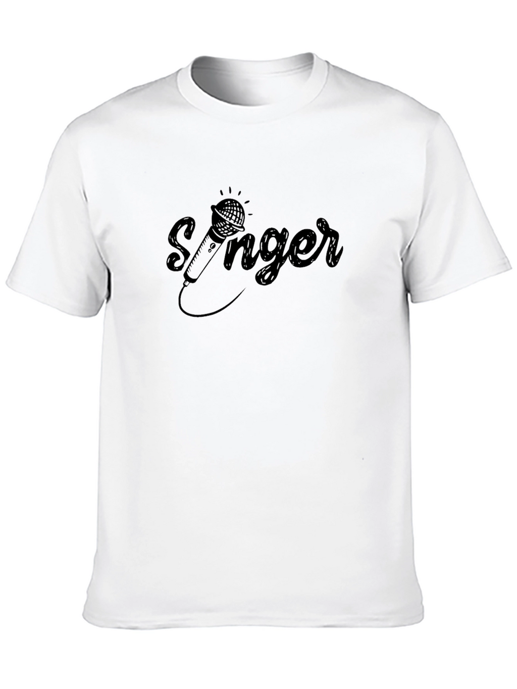 Singer Graphic Tee - Black Cotton Music Shirt