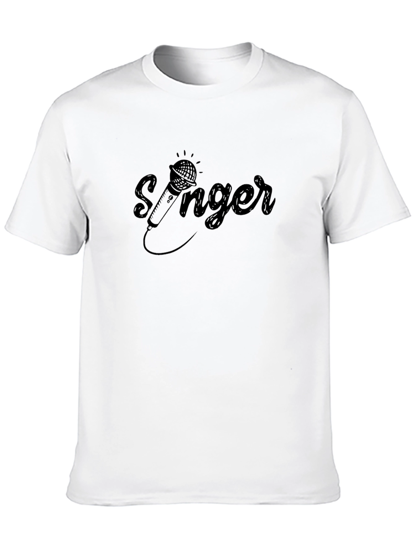 Singer Graphic Tee - Black Cotton Music Shirt