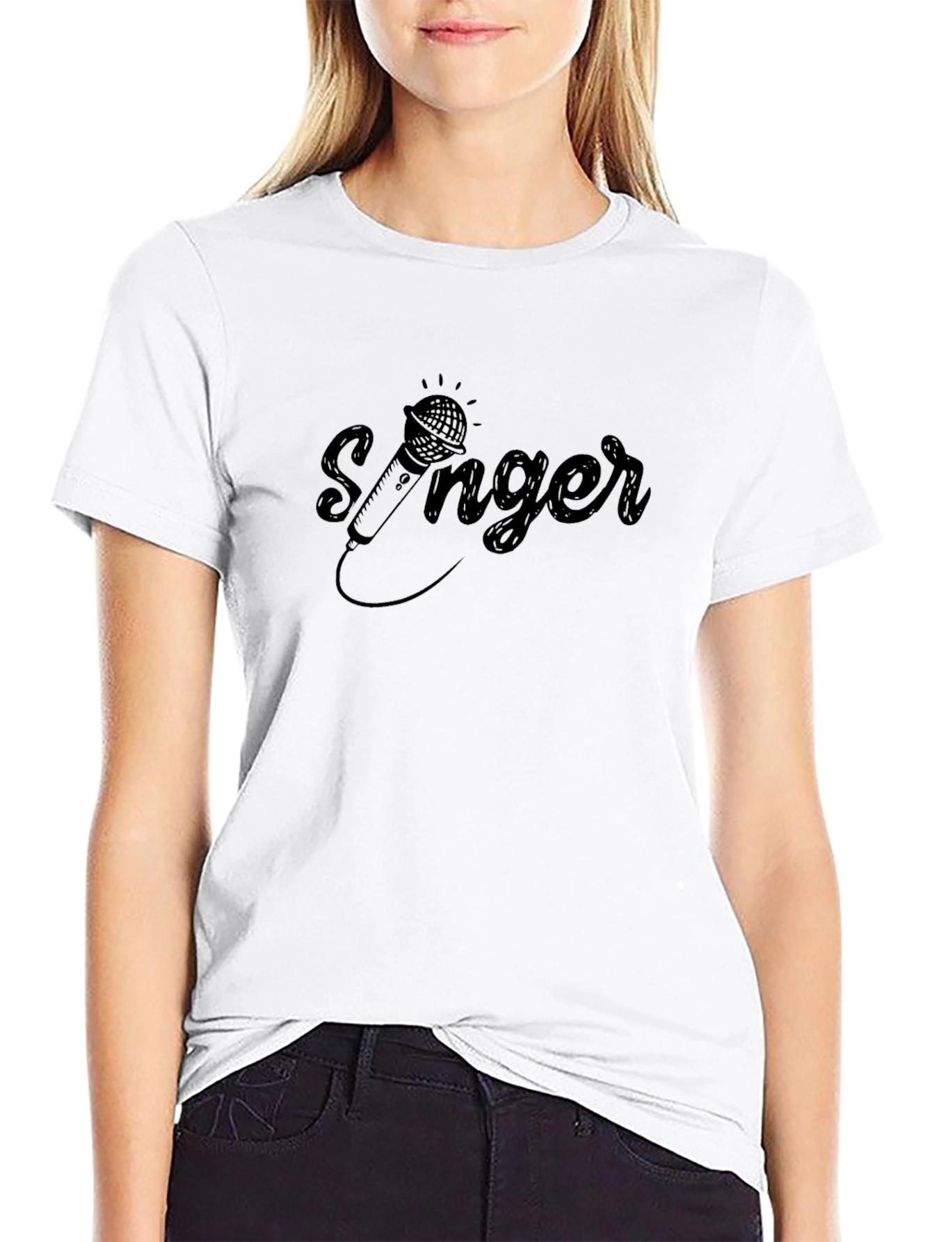 Singer Graphic Tee - Black Cotton Music Shirt