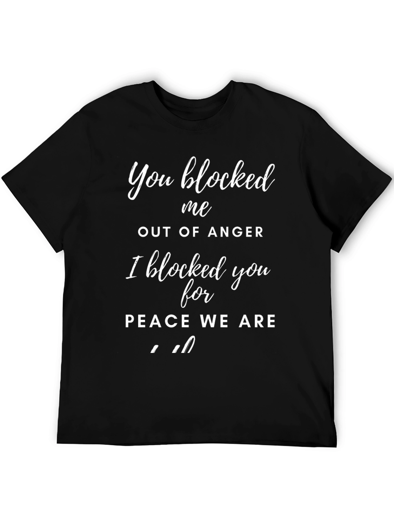 Blocked for Peace Funny Graphic T-Shirt