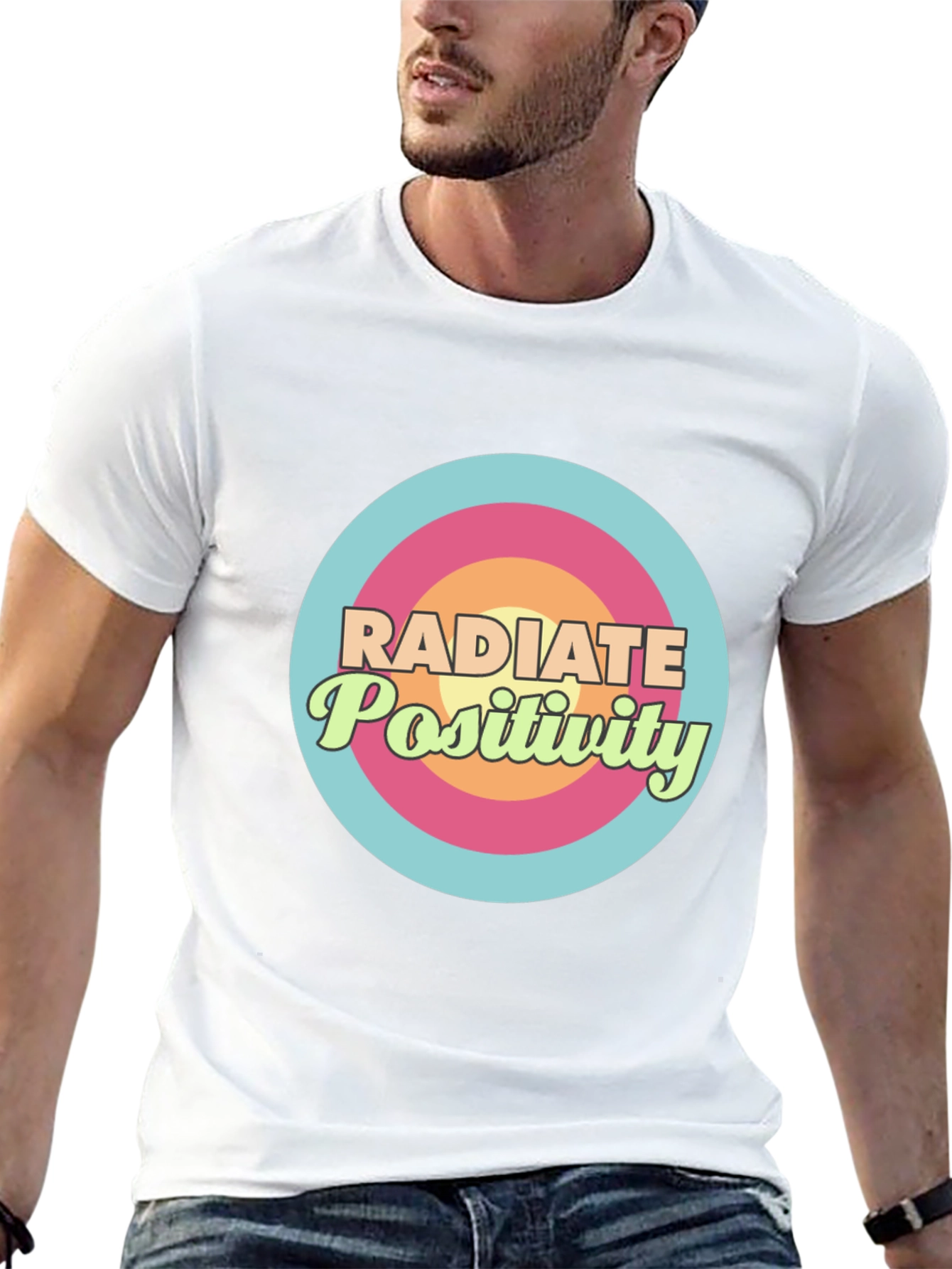 Radiate Positivity Graphic T-Shirt - Stylish Comfort