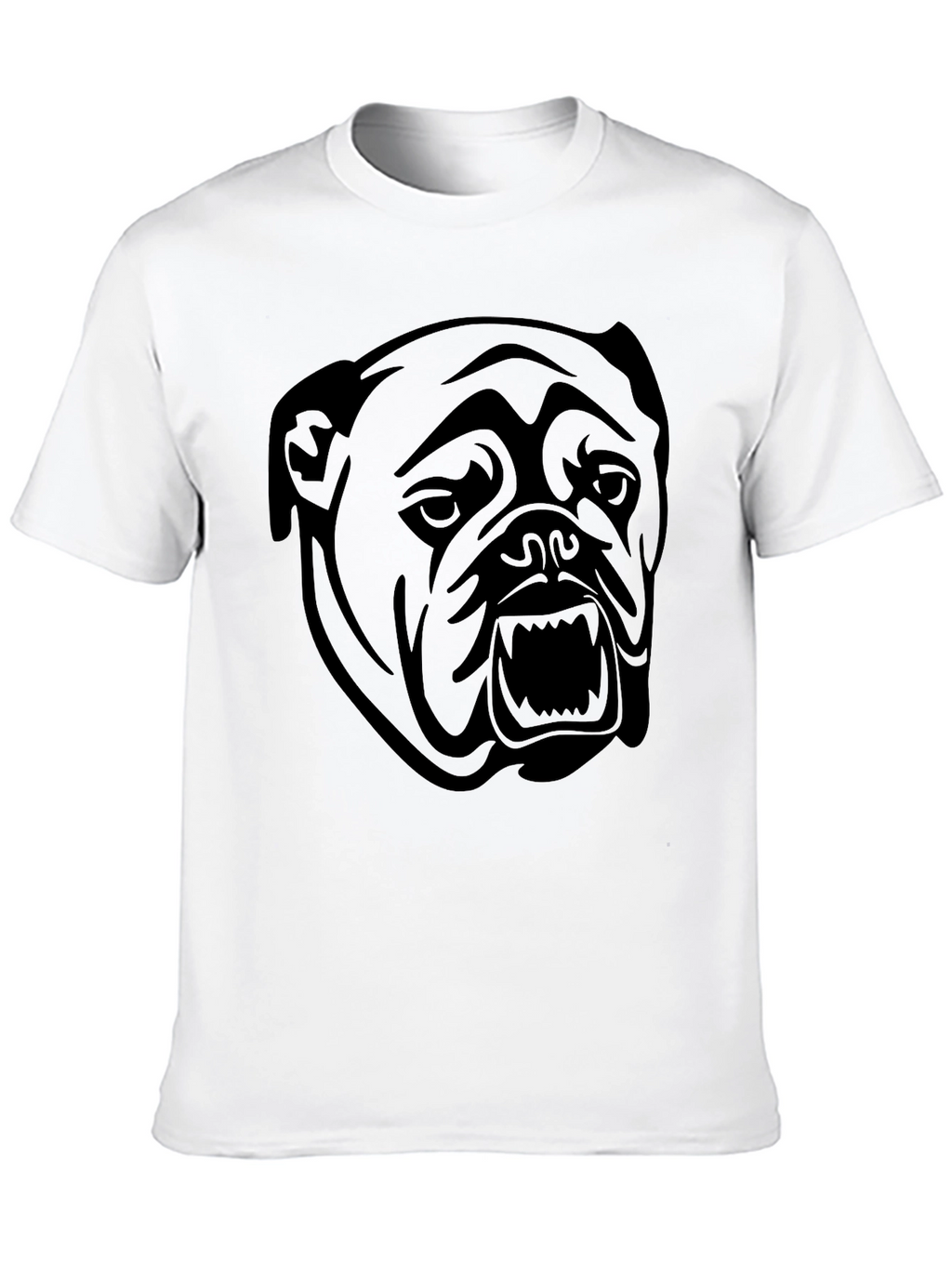 Black Bulldog Graphic Tee - Mens Casual Shirt