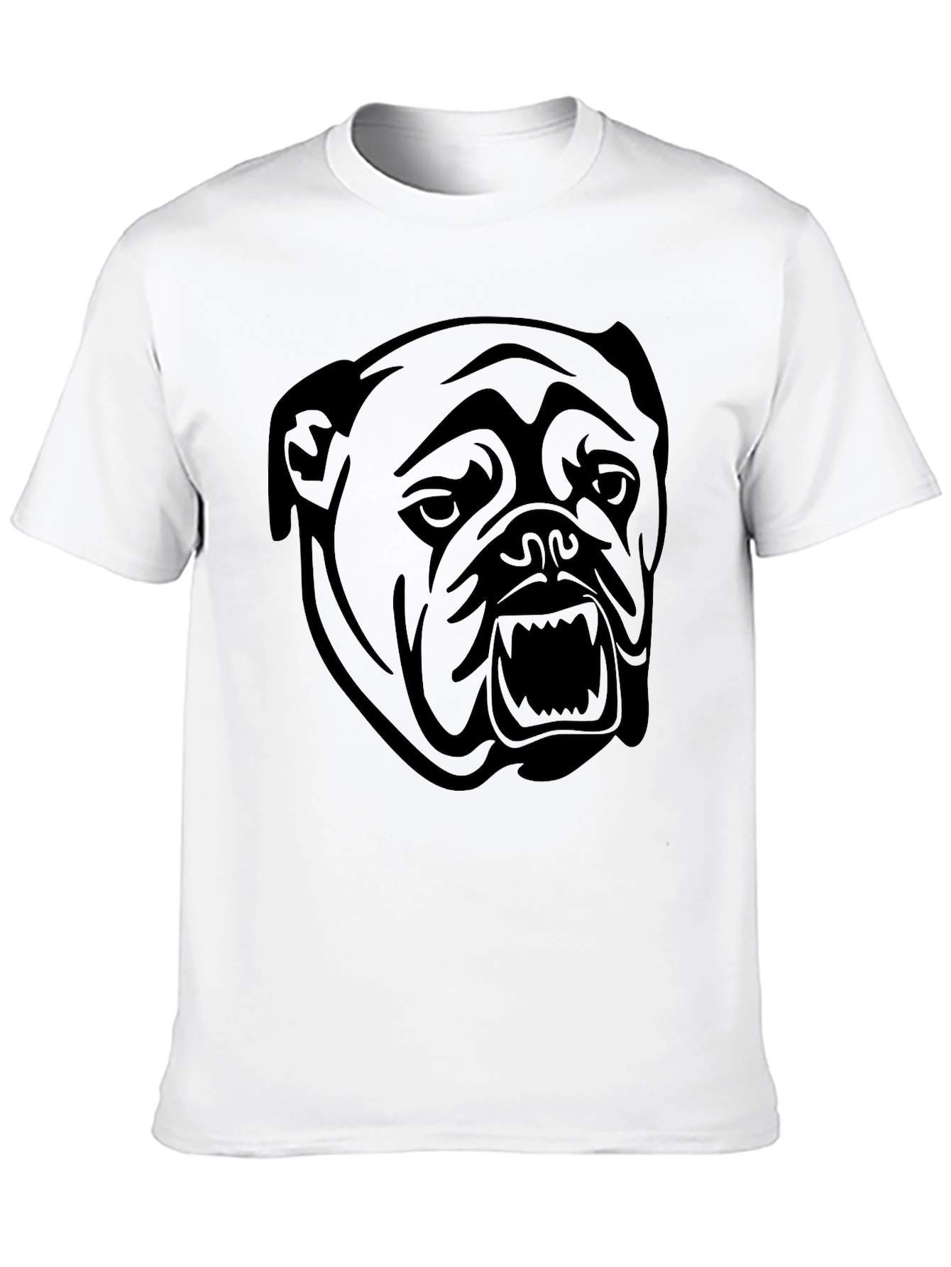 Black Bulldog Graphic Tee - Mens Casual Shirt