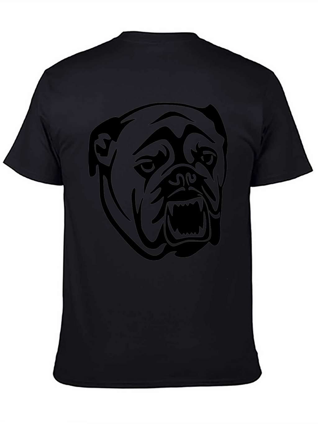 Black Bulldog Graphic Tee - Mens Casual Shirt