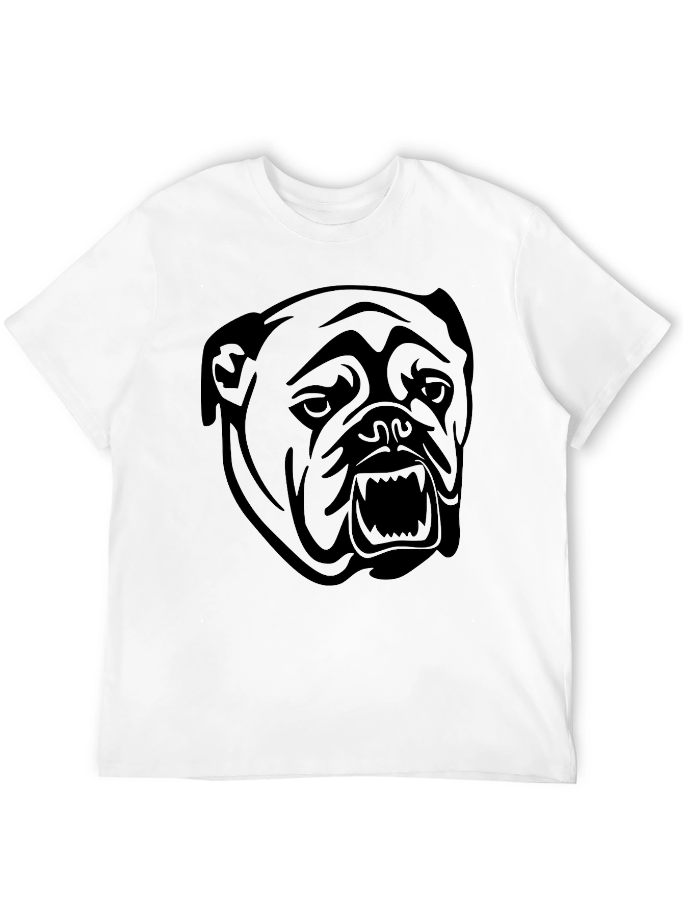 Black Bulldog Graphic Tee - Mens Casual Shirt