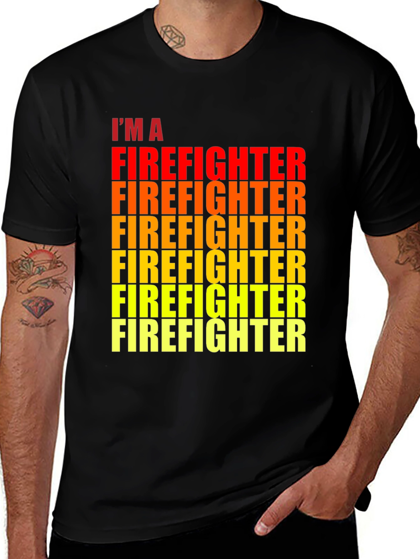 Im A Firefighter Black Graphic Tee