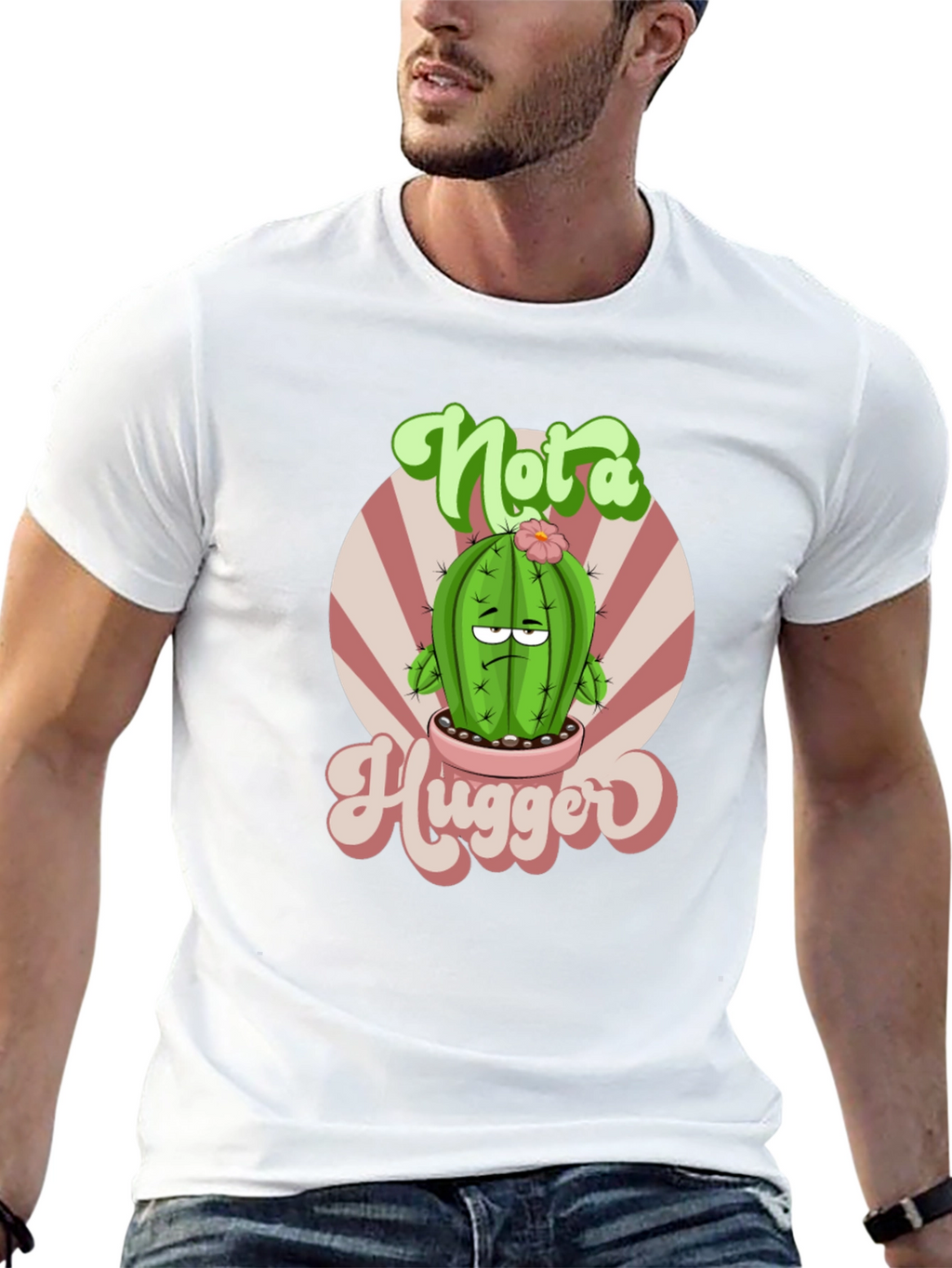 Not a Hugger Cactus Graphic T-Shirt