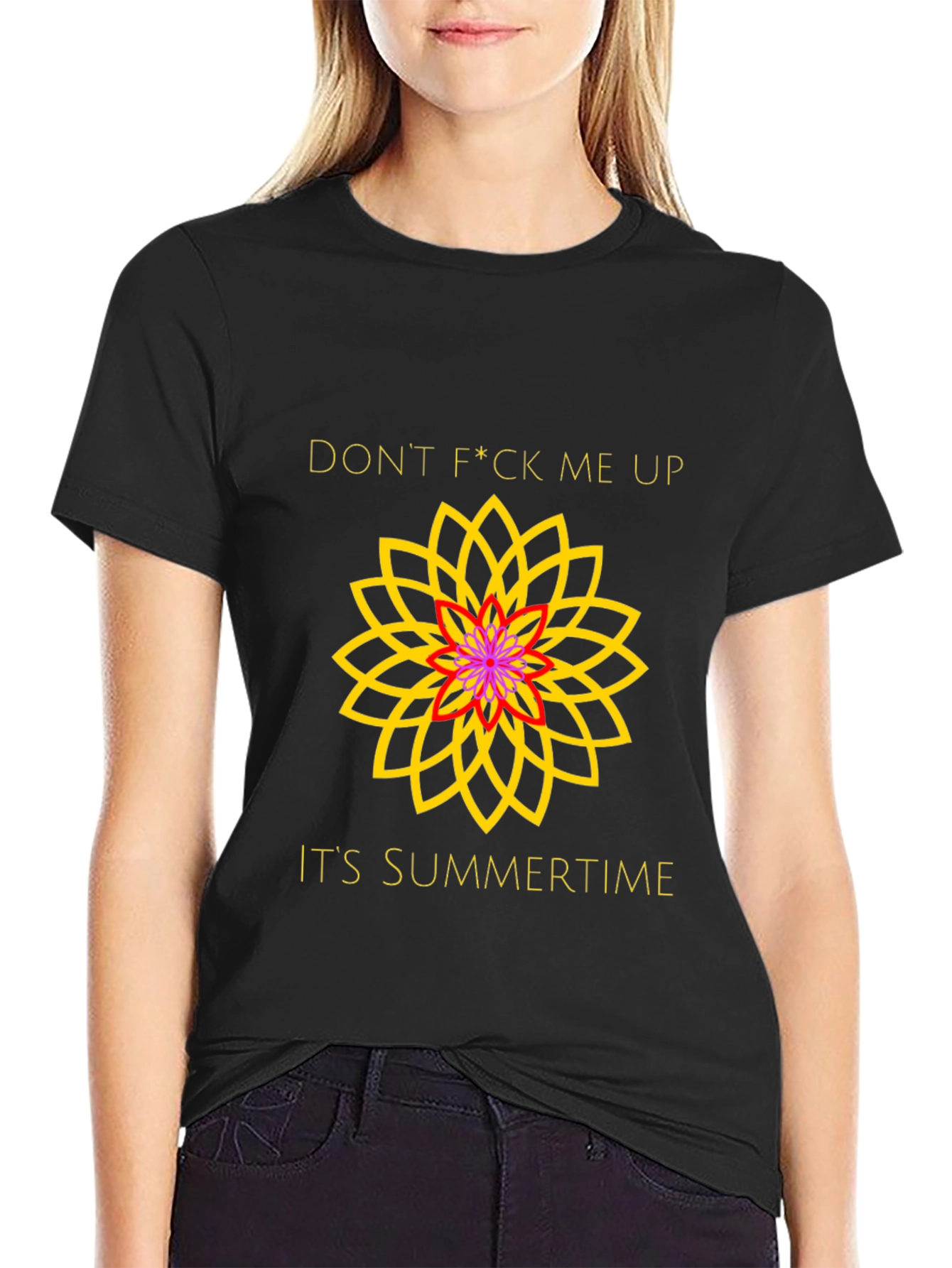 Summer Vibes Graphic Tee - Dont F*ck Me Up Black T-Shirt