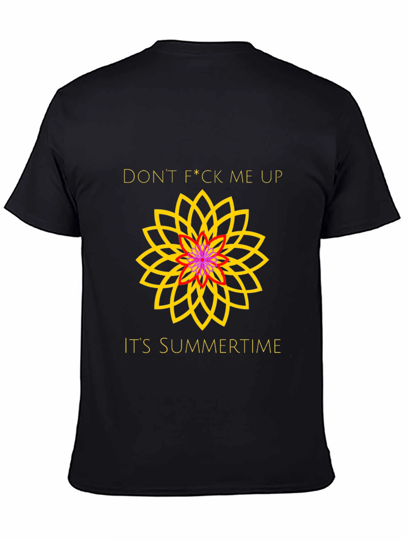 Summer Vibes Graphic Tee - Dont F*ck Me Up Black T-Shirt