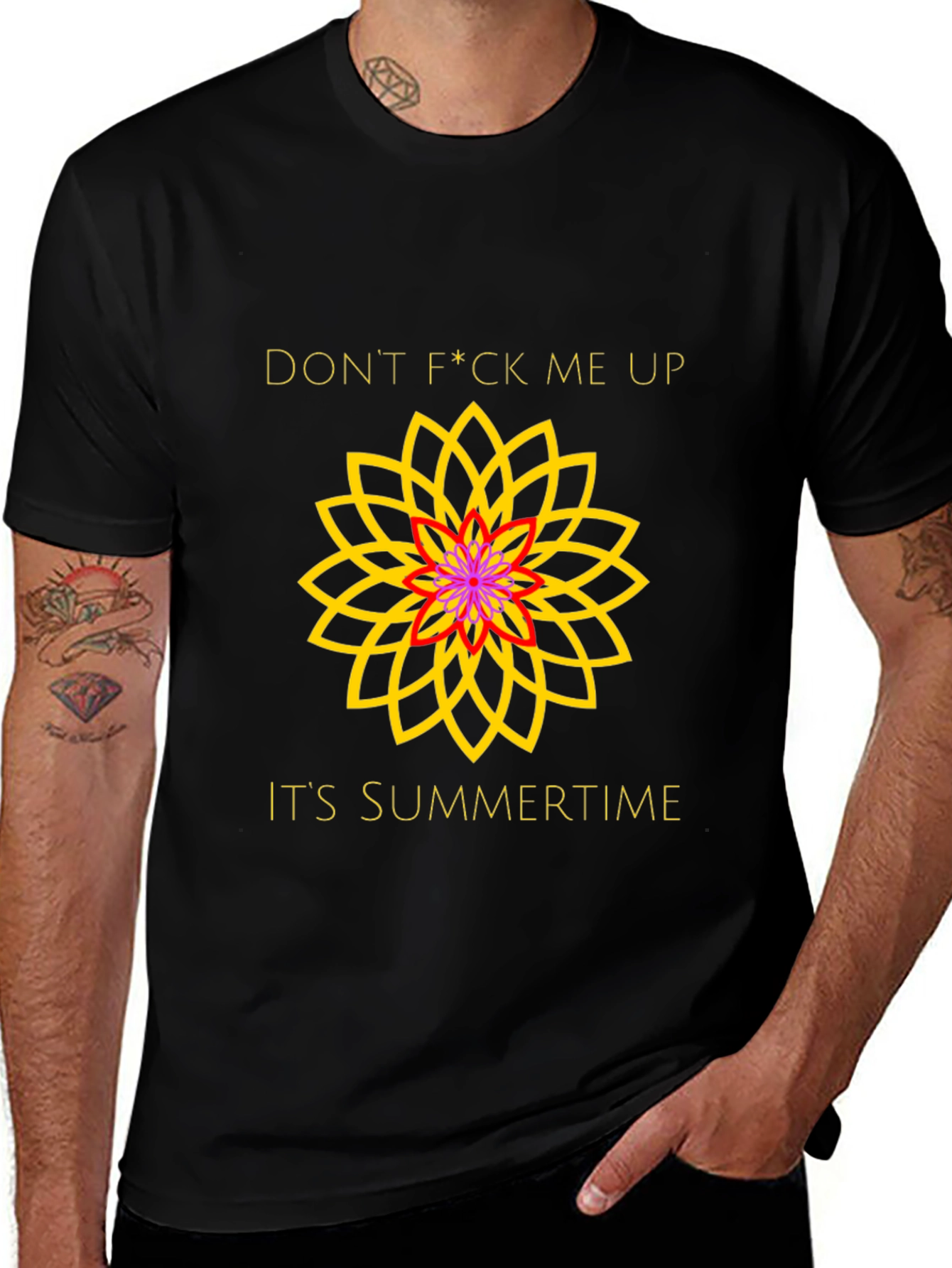 Summer Vibes Graphic Tee - Dont F*ck Me Up Black T-Shirt