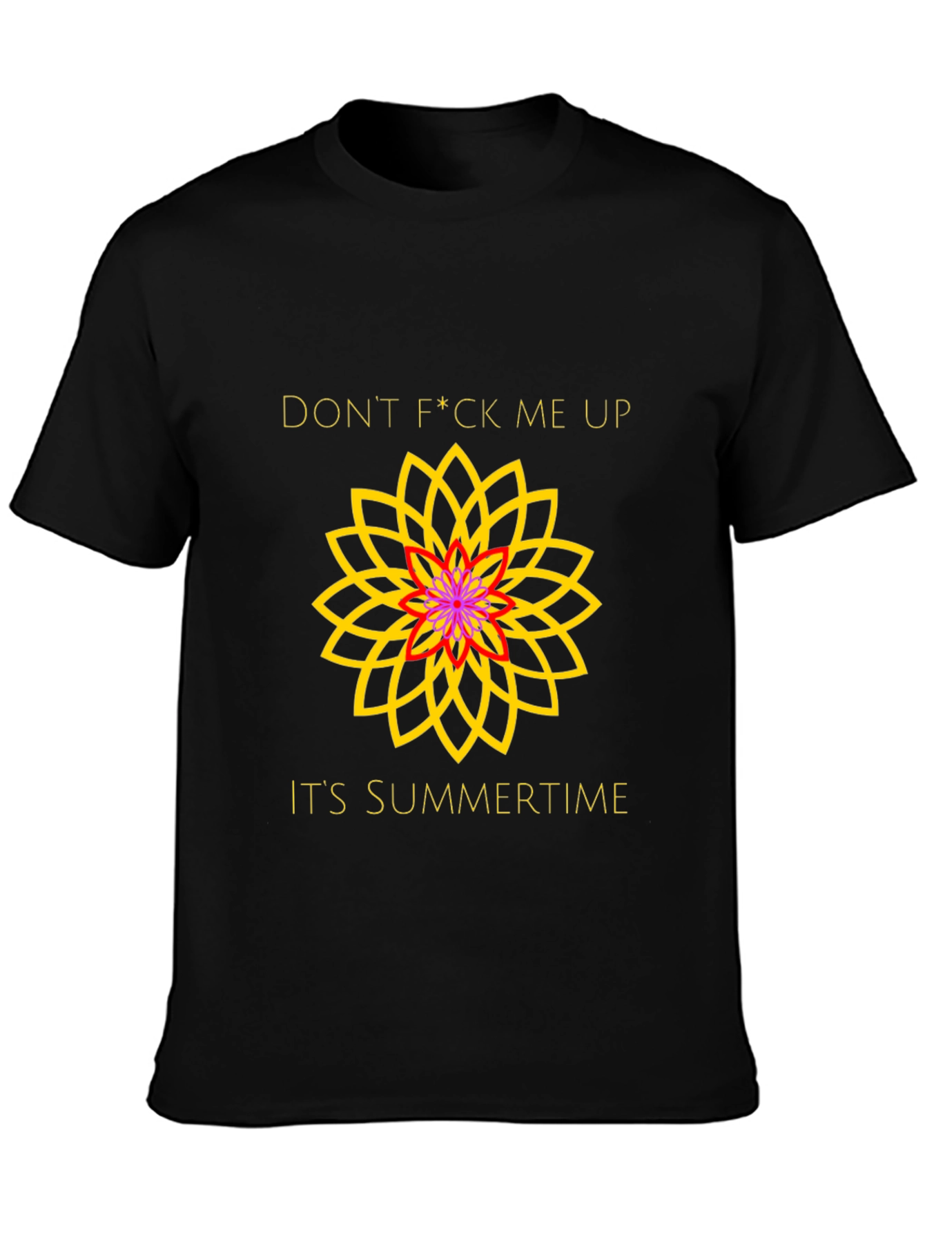 Summer Vibes Graphic Tee - Dont F*ck Me Up Black T-Shirt