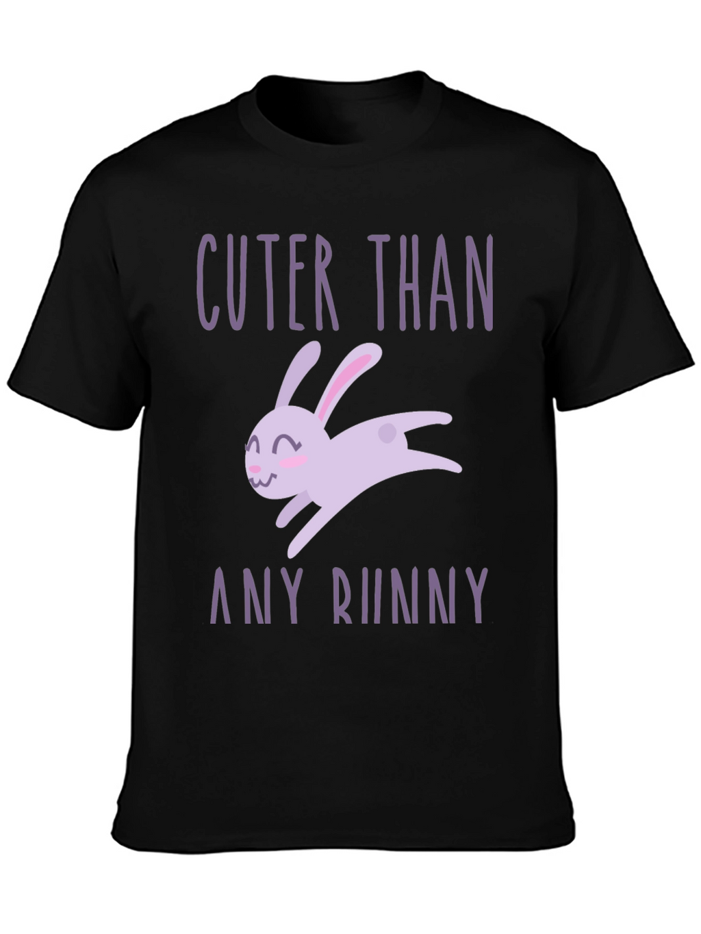 Cuter Than Any Bunny Black Graphic T-Shirt