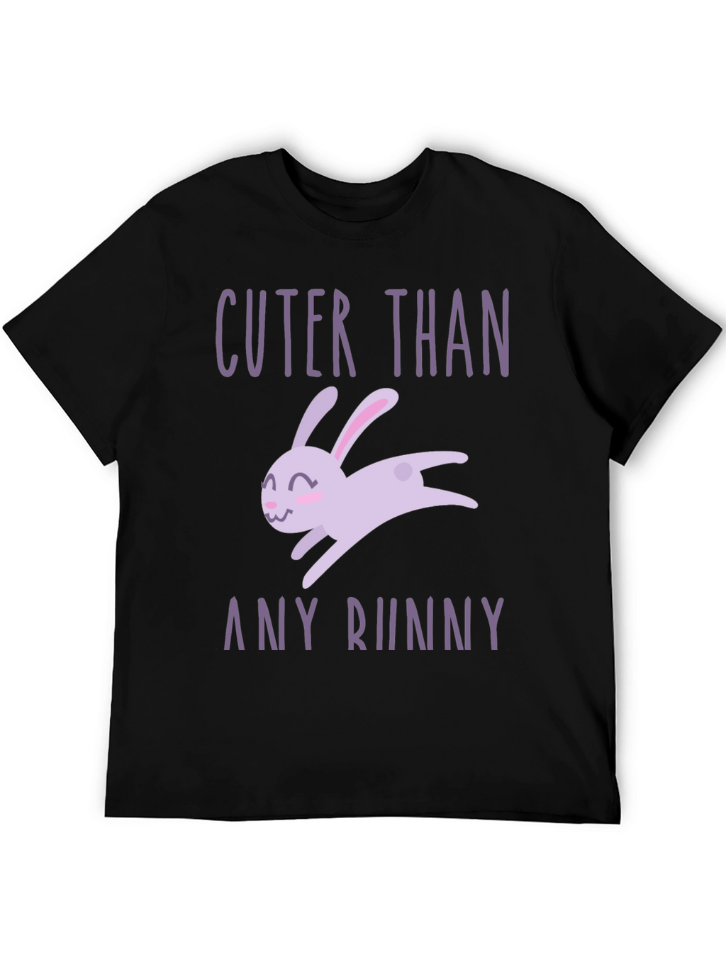 Cuter Than Any Bunny Black Graphic T-Shirt