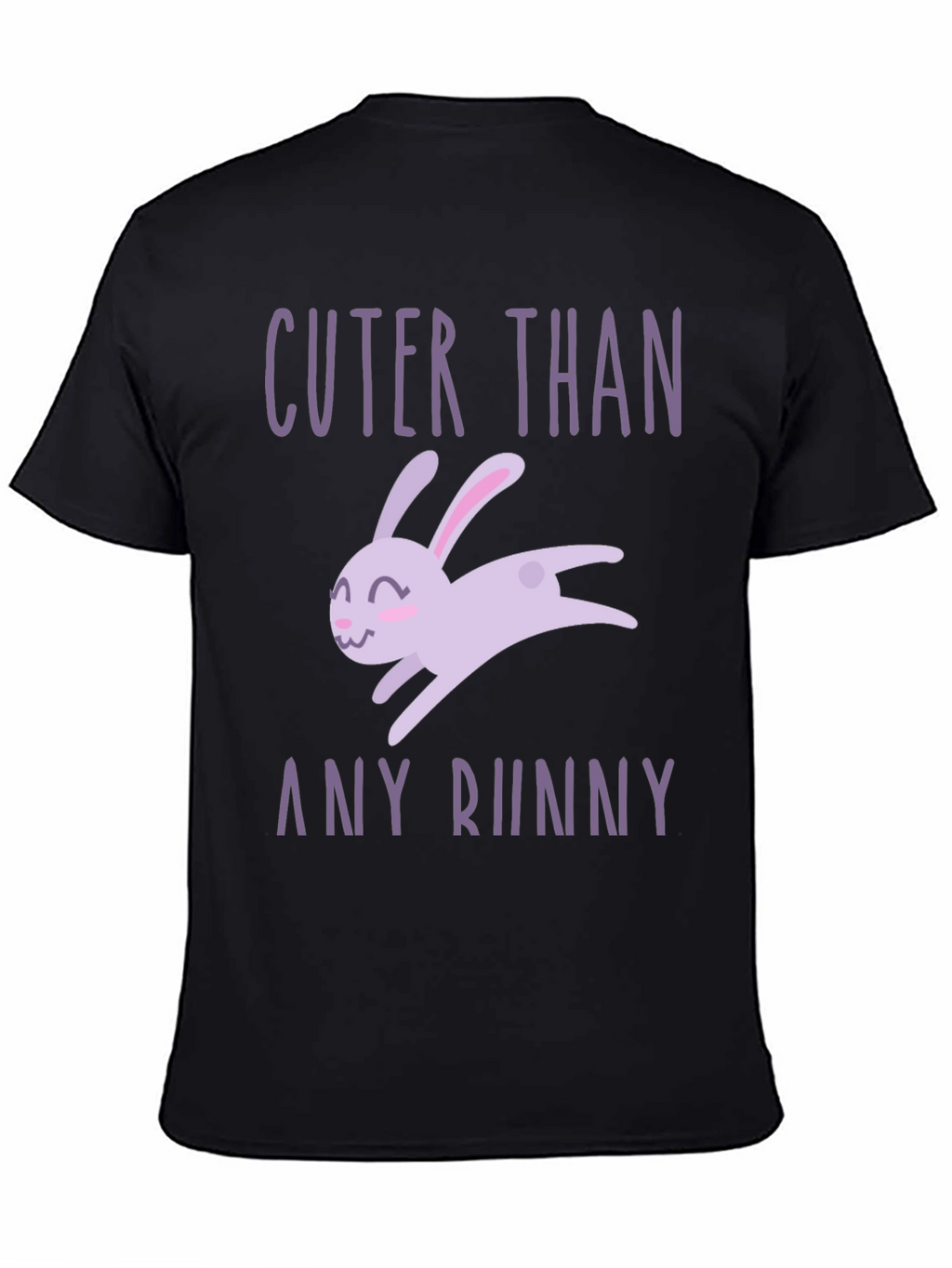 Cuter Than Any Bunny Black Graphic T-Shirt