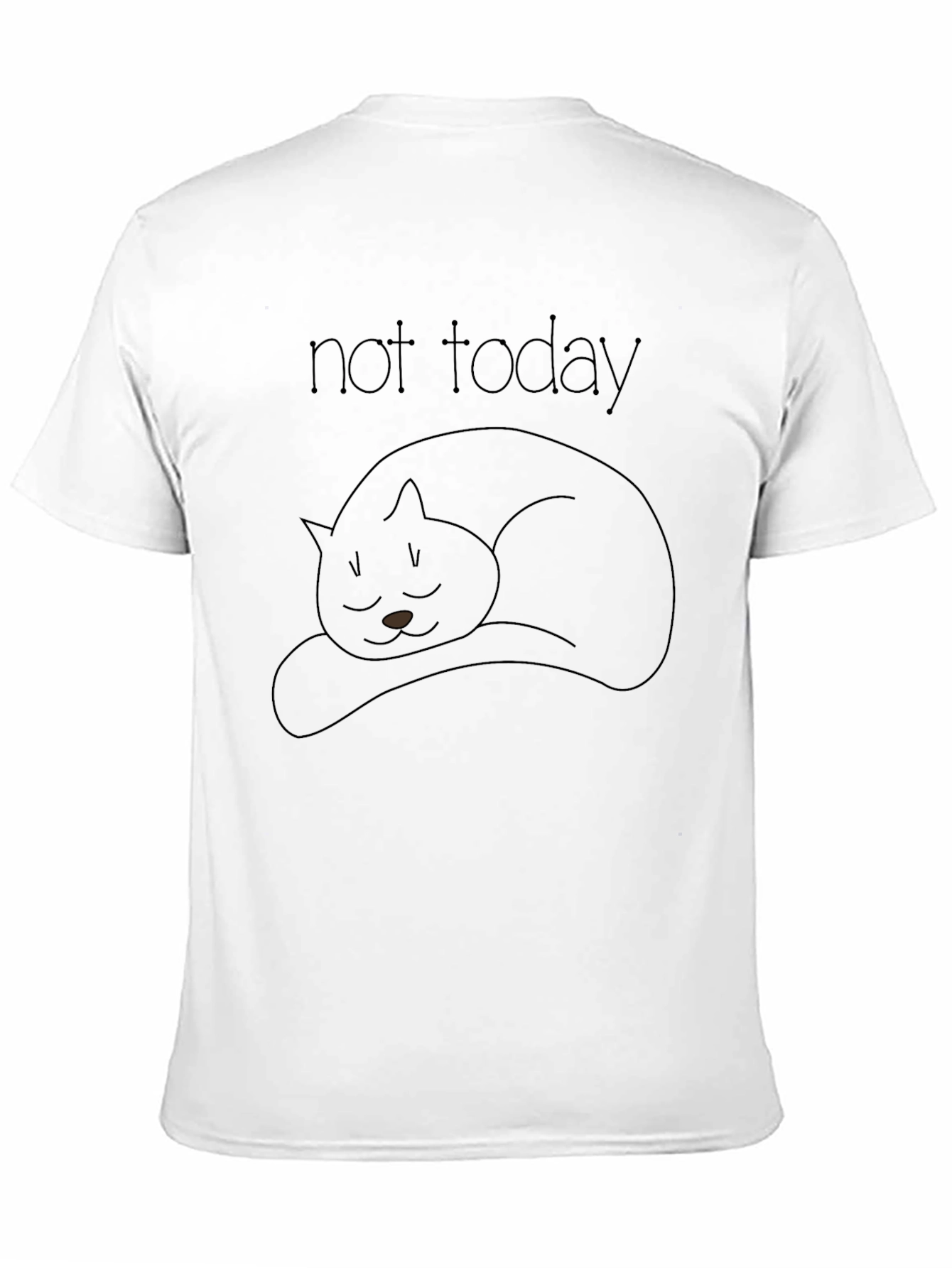 Not Today Black Cat T-Shirt - Unisex Cotton Tee