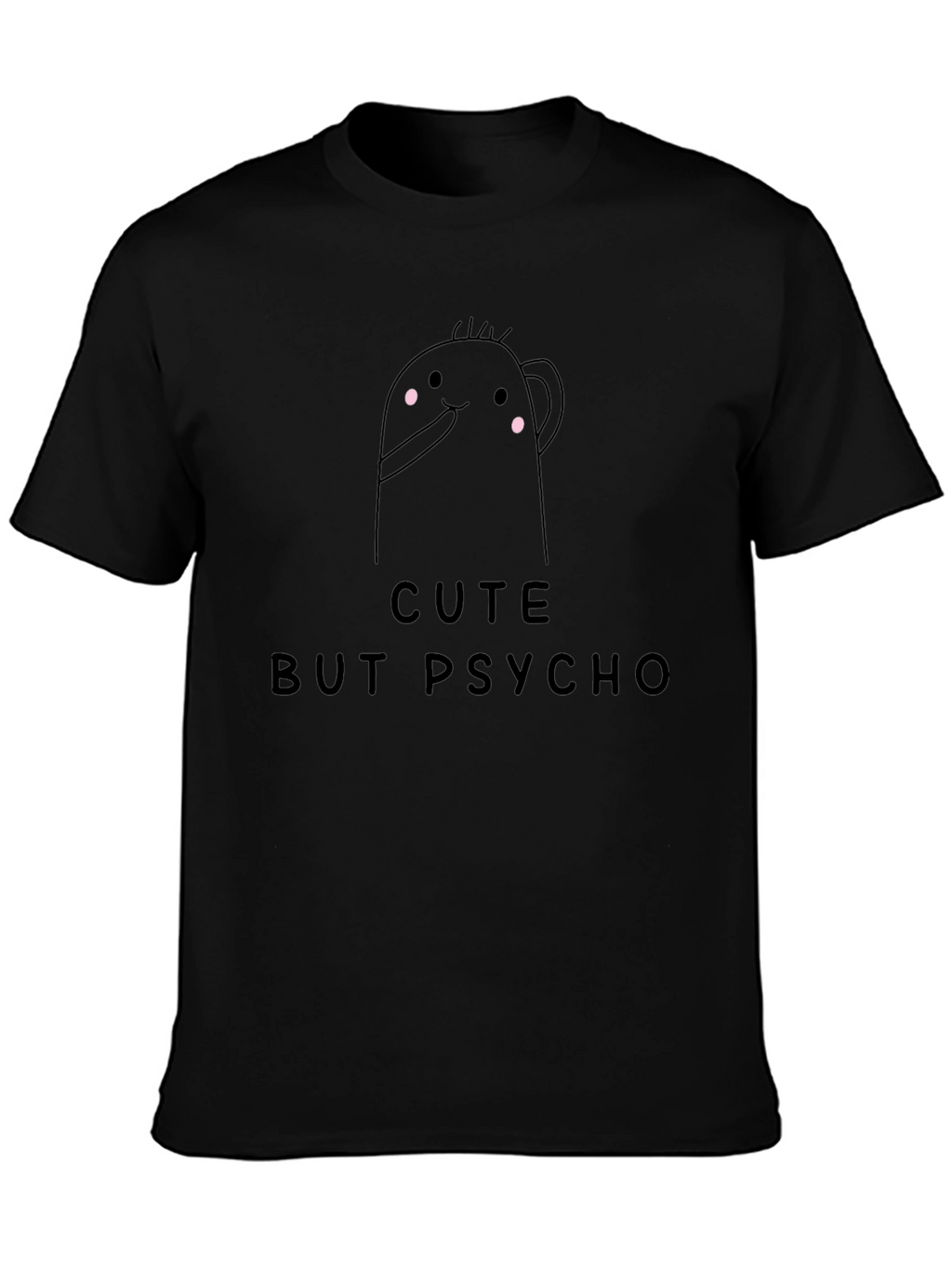 Cute But Psycho Graphic Tee - Mens Black T-Shirt