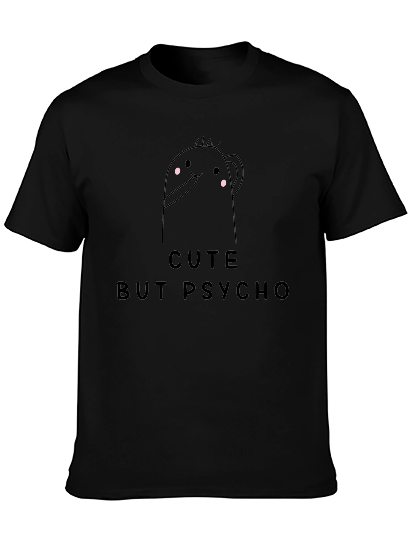 Cute But Psycho Graphic Tee - Mens Black T-Shirt