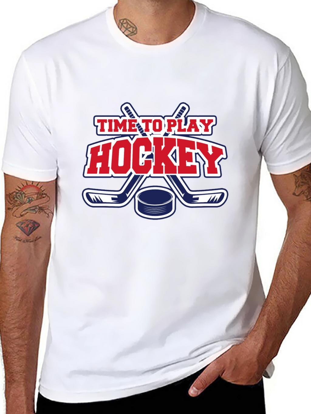 Time to Play Hockey Graphic T-Shirt