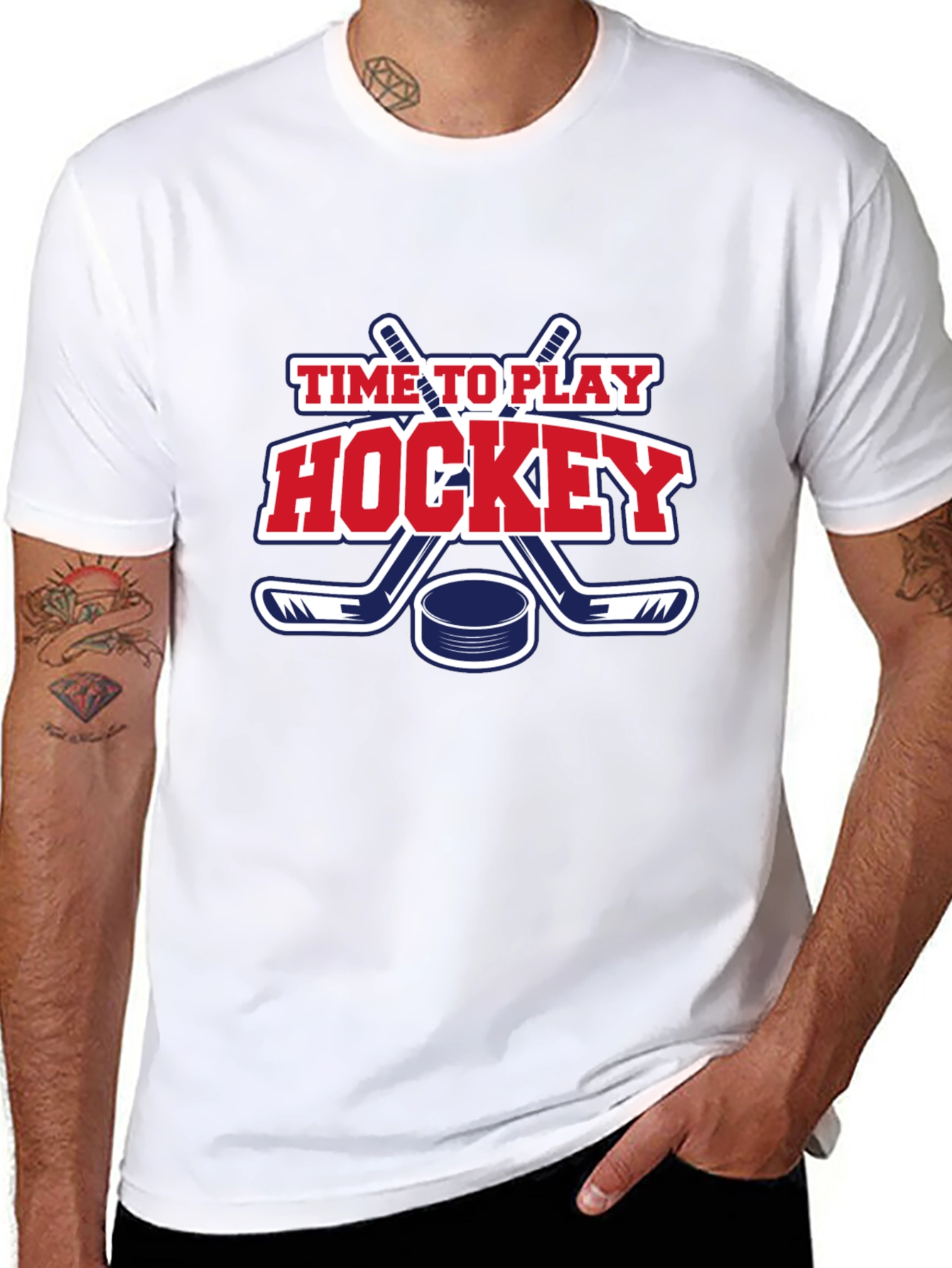 Time to Play Hockey Graphic T-Shirt