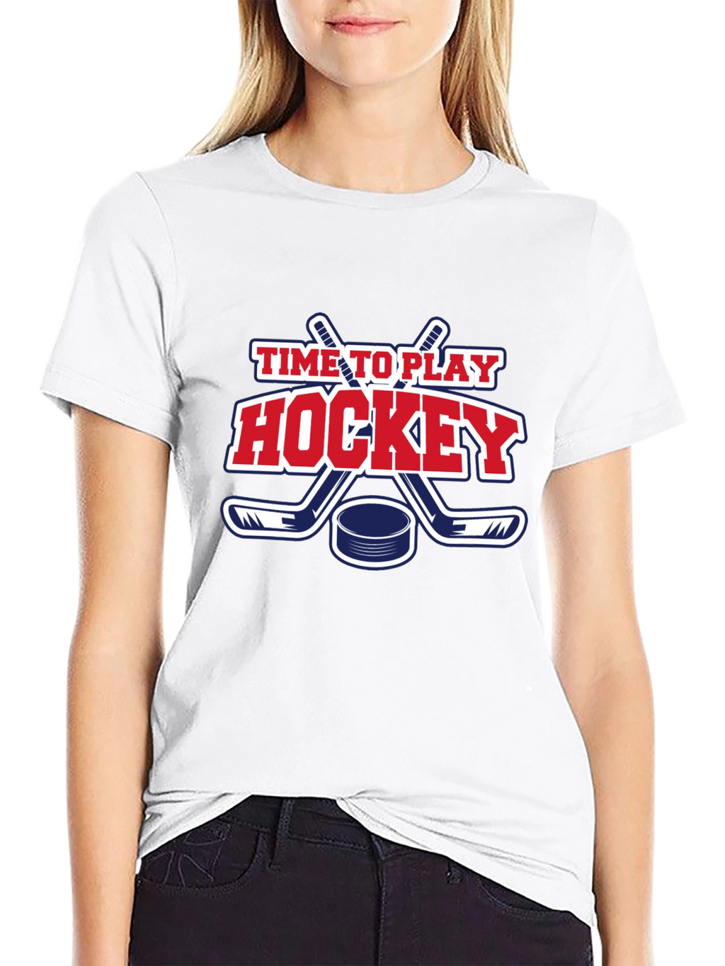 Time to Play Hockey Graphic T-Shirt