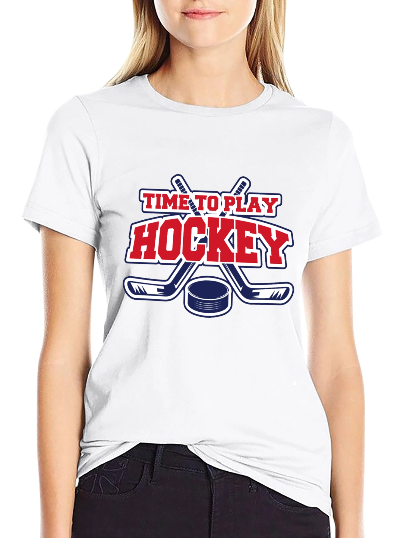 Time to Play Hockey Graphic T-Shirt